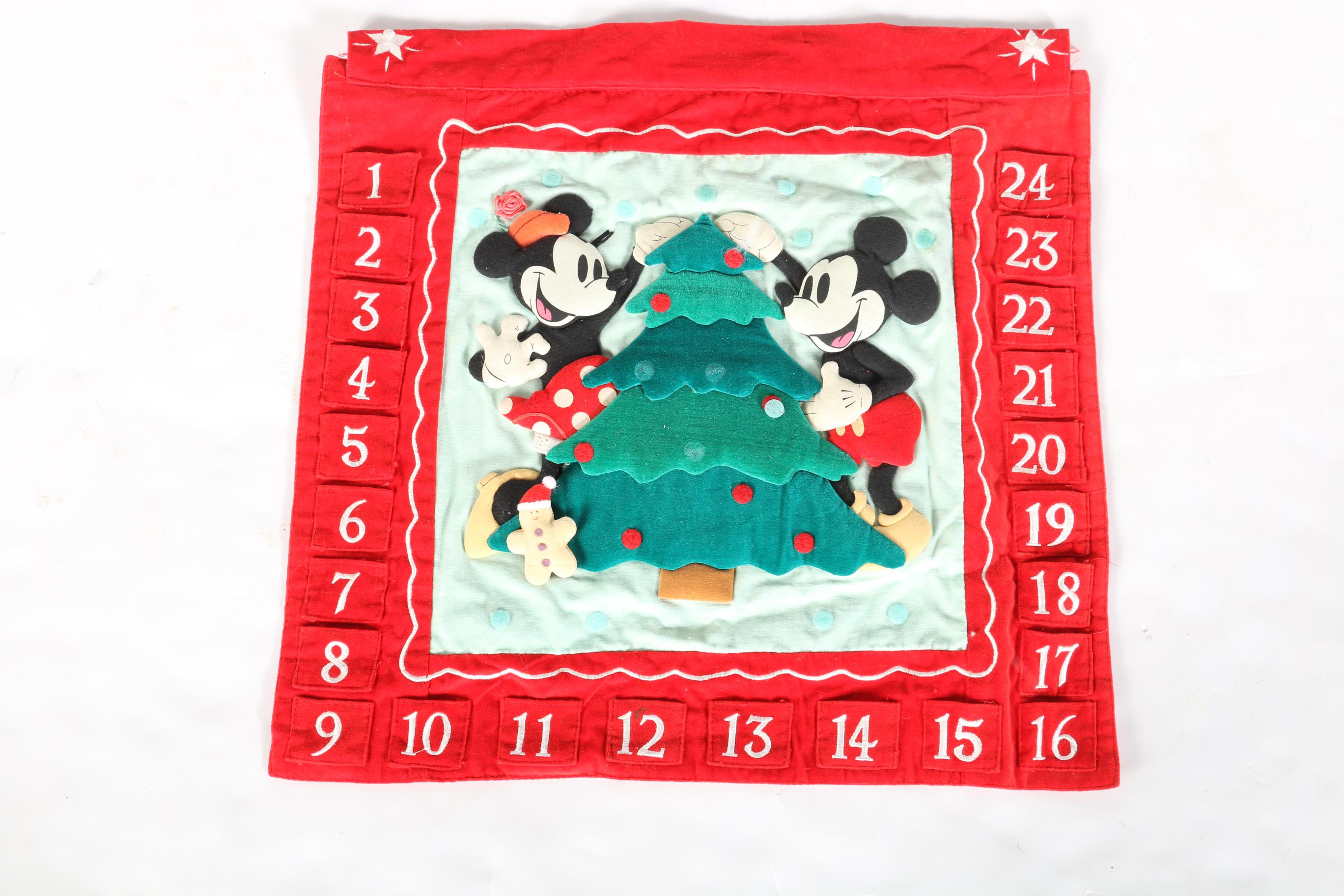 Assortment of Disney Christmas Stockings With Tree Skirts