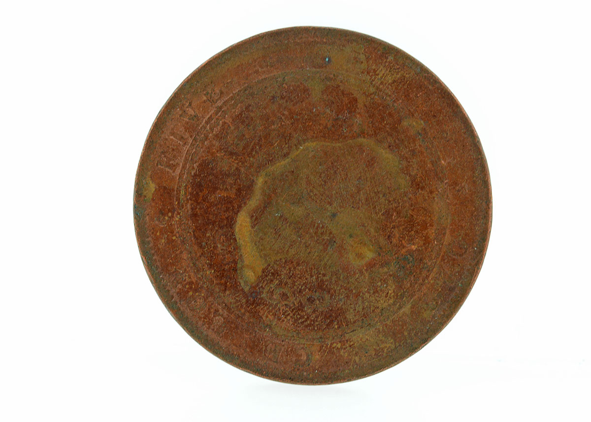 1870 Queen Victoria British Bronze Bun Head Penny