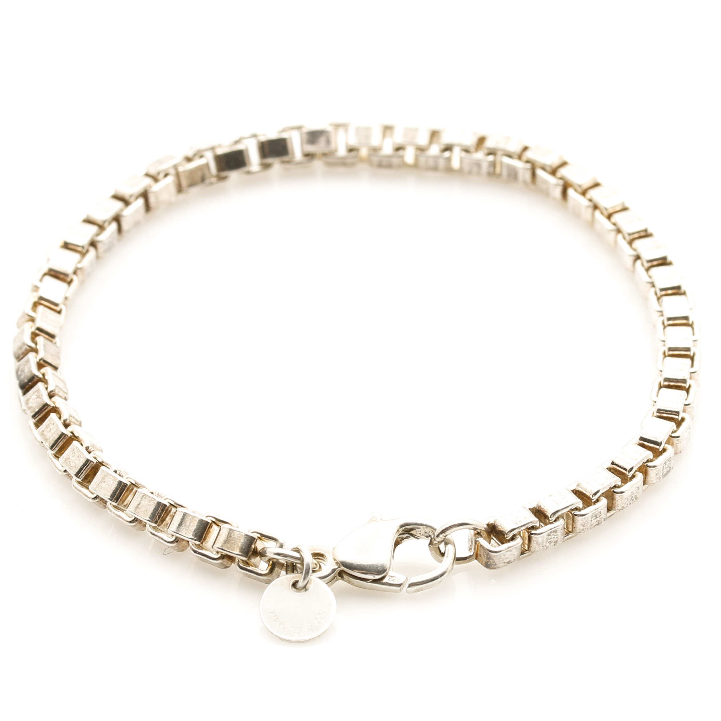Tiffany & Co. Sterling Silver Box Link Bracelet