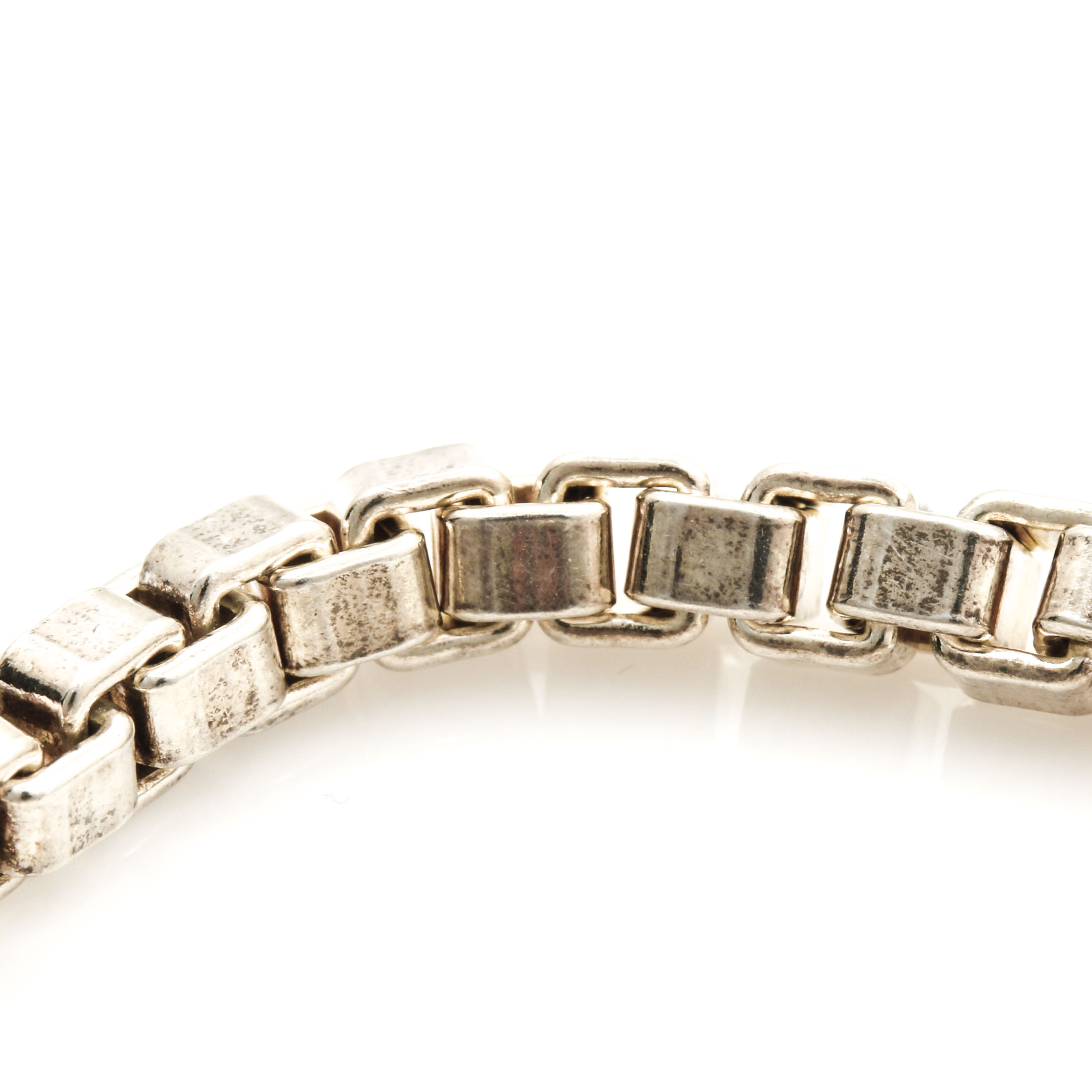 Tiffany & Co. Sterling Silver Box Link Bracelet