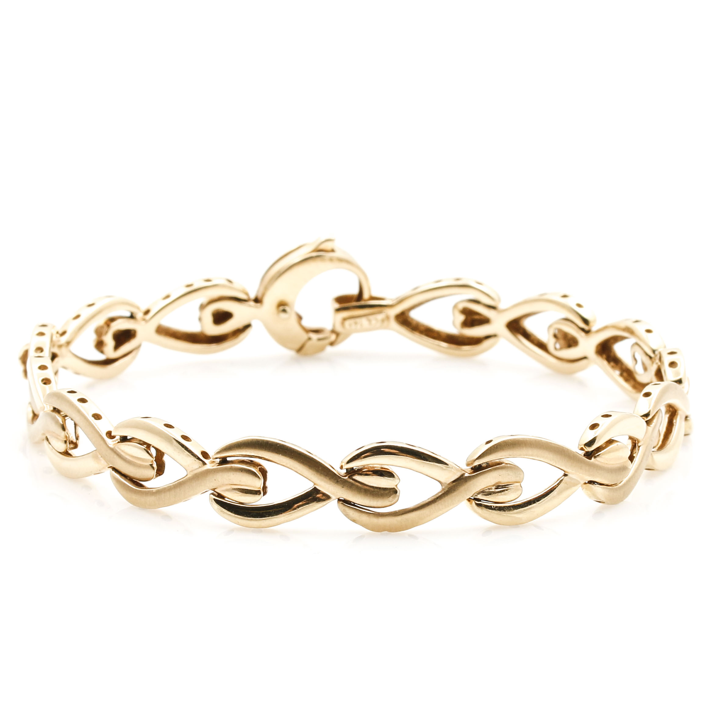 14K Yellow Gold Fancy Link Bracelet