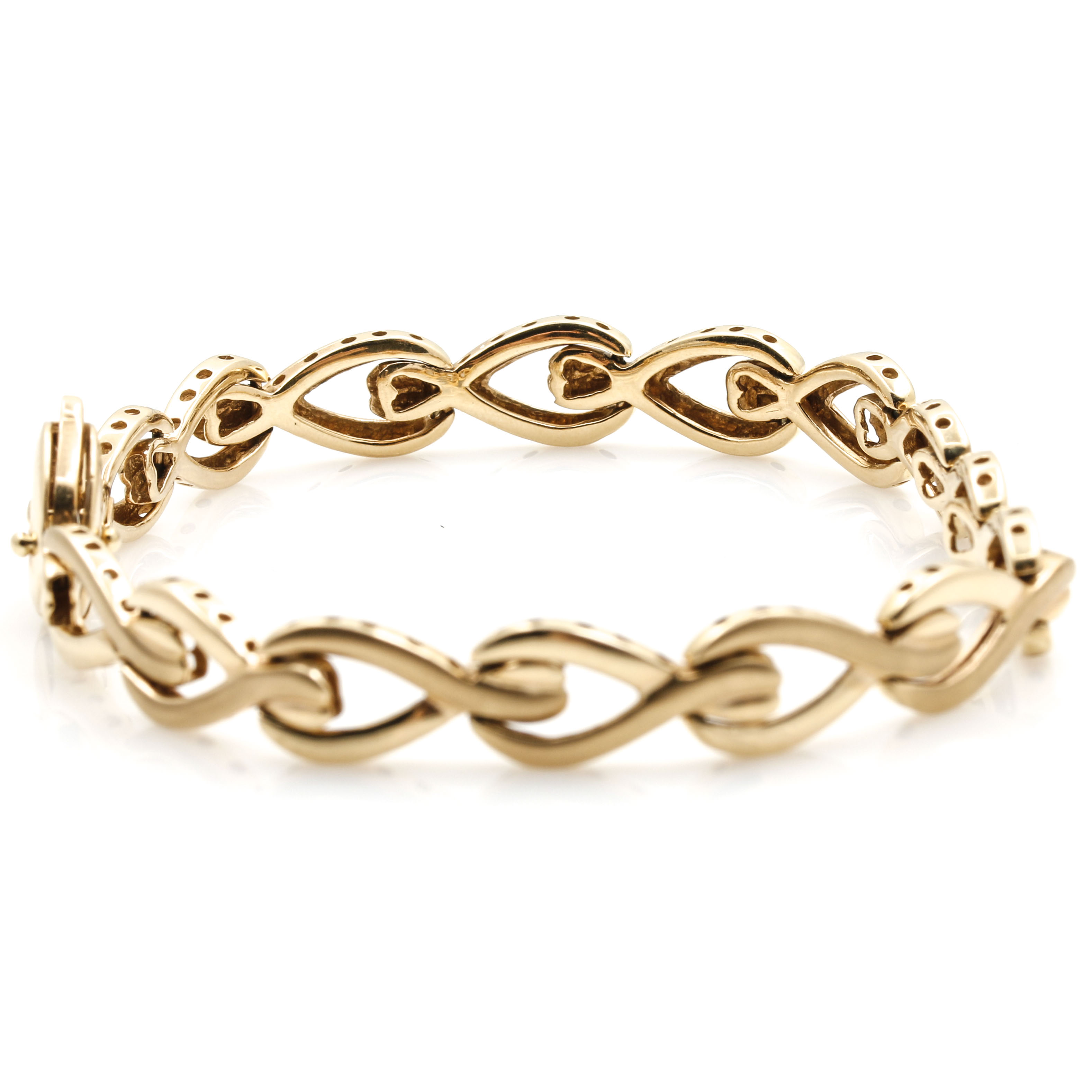 14K Yellow Gold Fancy Link Bracelet