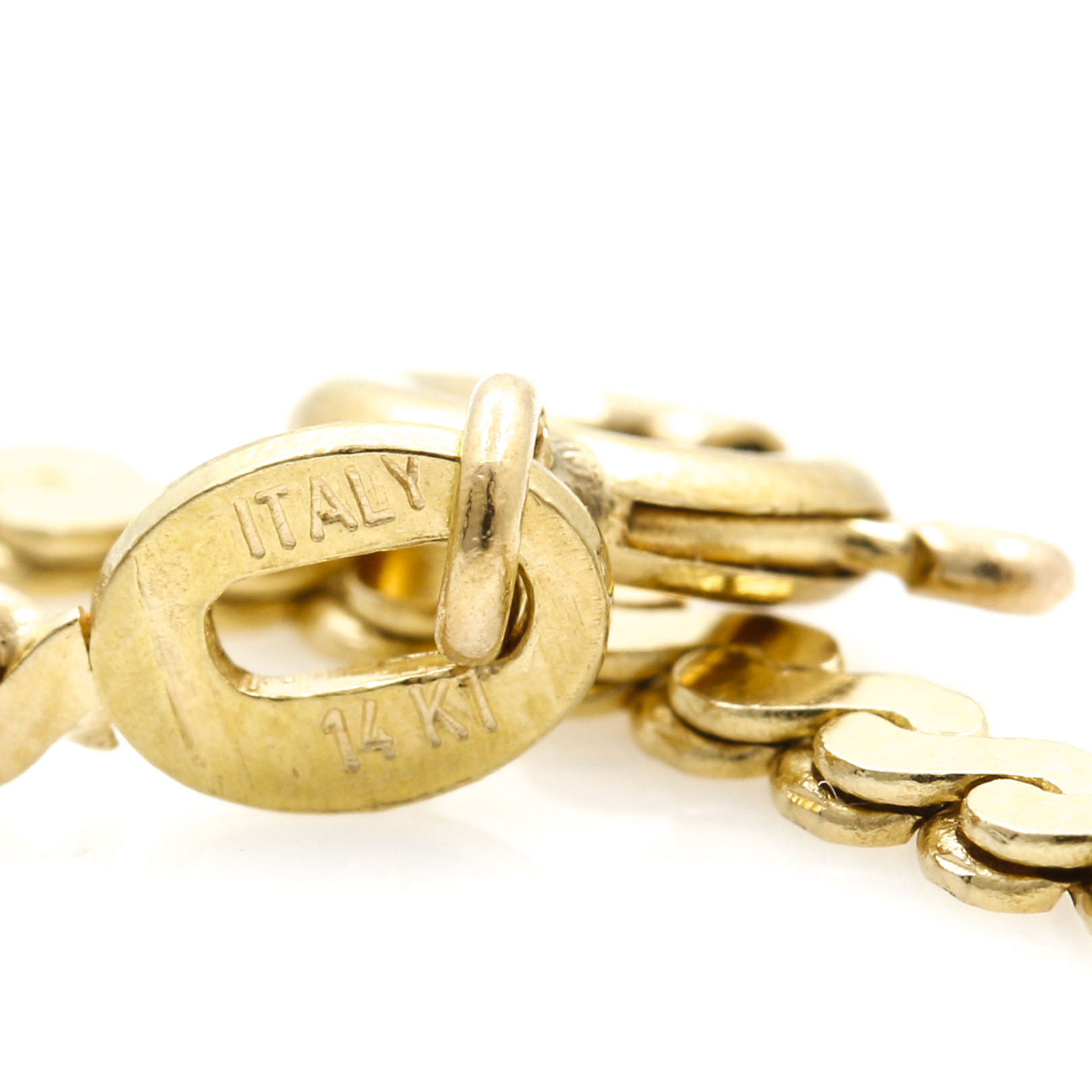 14K Yellow Gold Serpentine Chain Bracelet