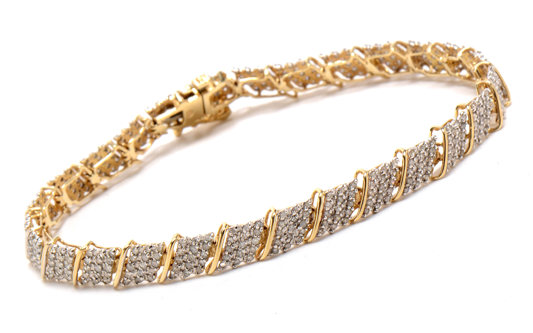 14K Yellow Gold Diamond Bracelet