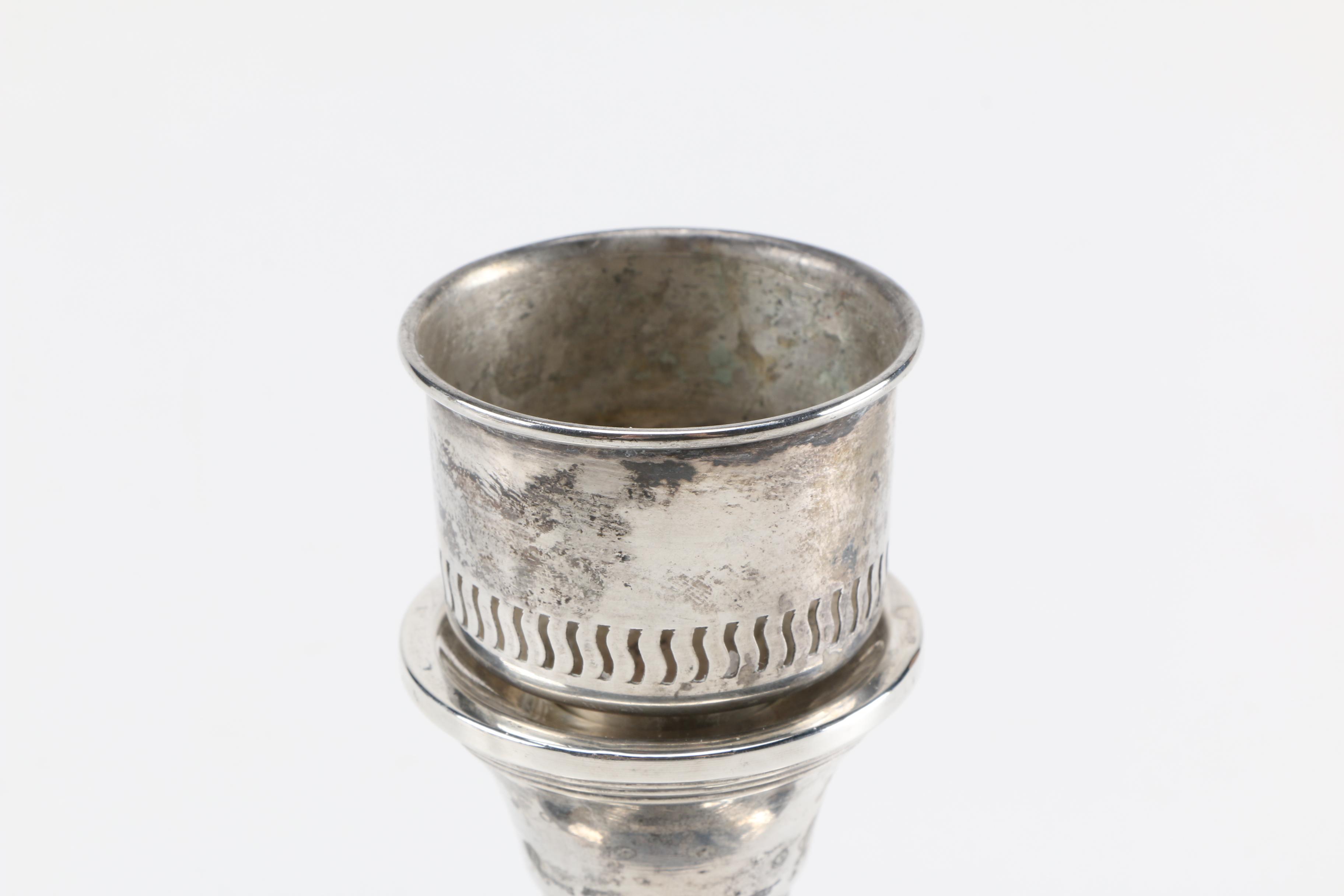 Preisner Weighted Sterling Silver Candlesticks