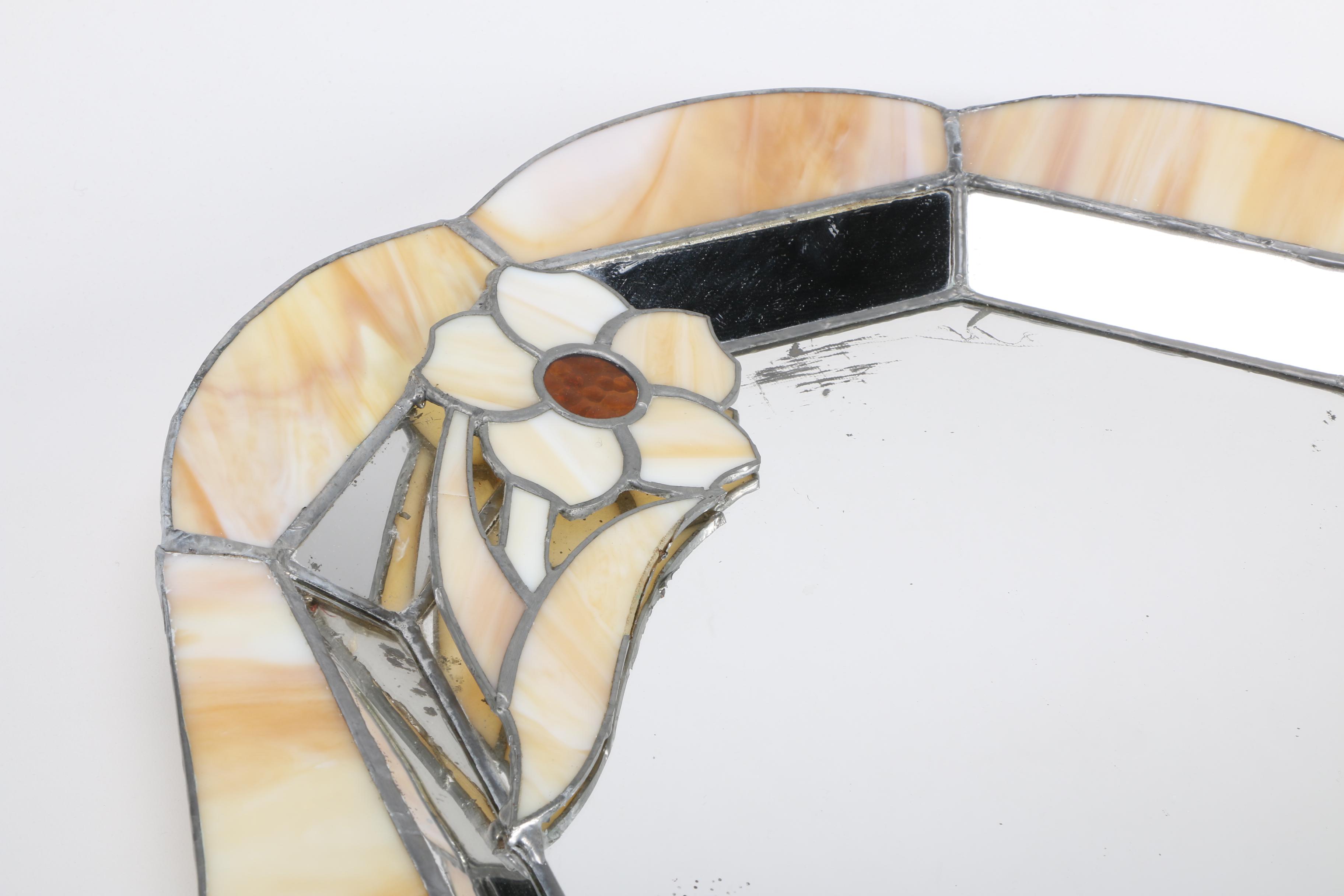 Stained Glass Framed Wall Mirror