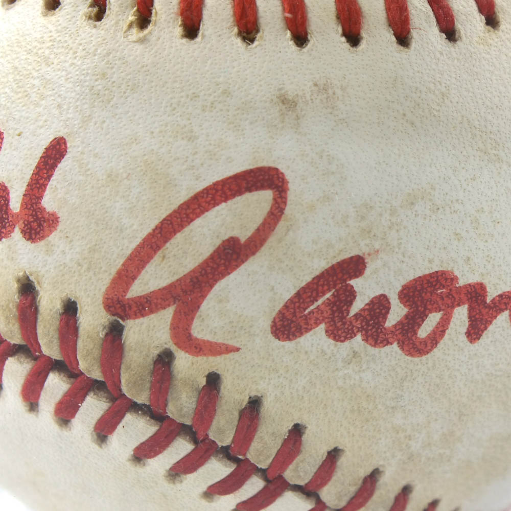 Signed Hank Aaron Official American League Baseball