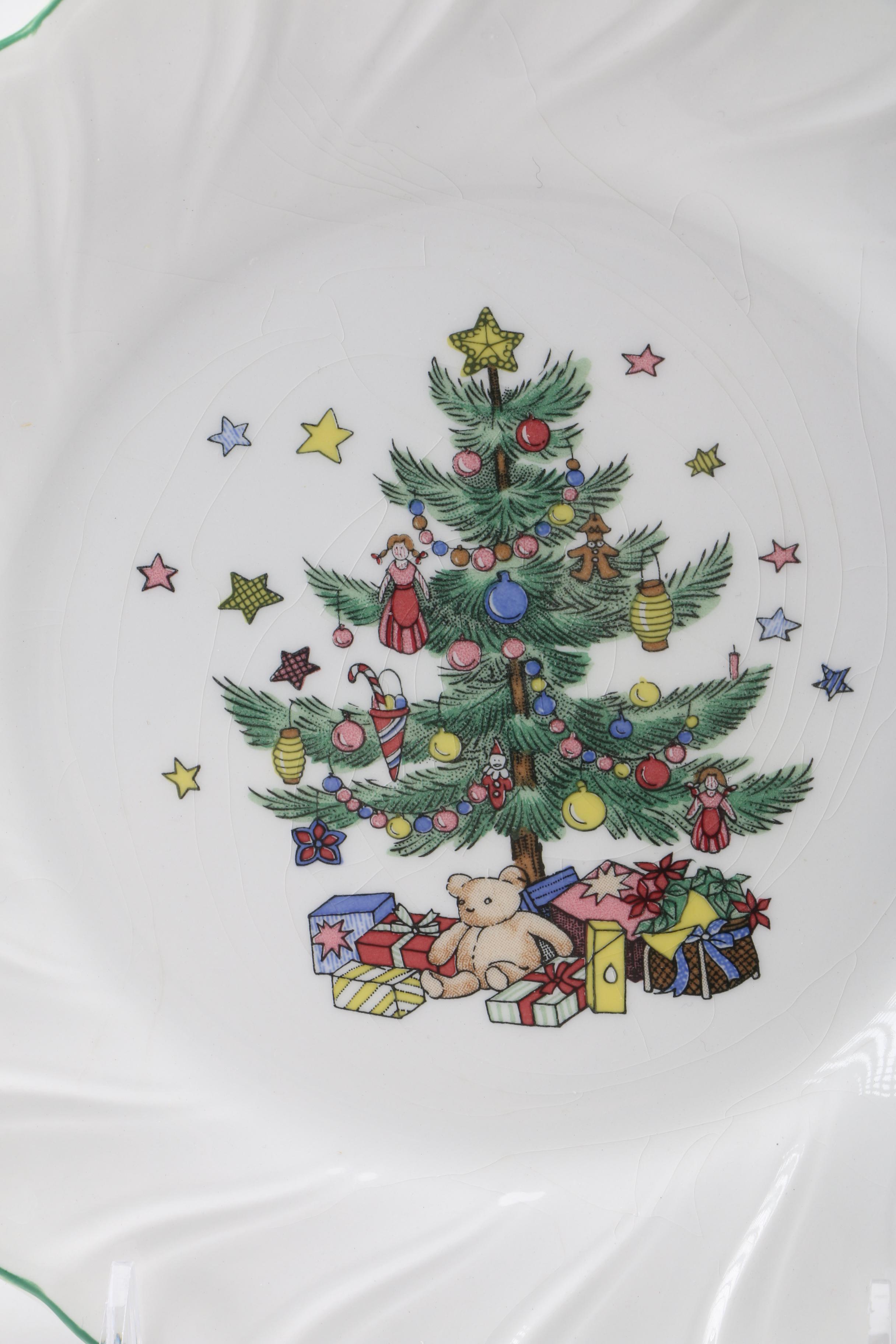 "Happy Holidays" Salad Plates by Nikko