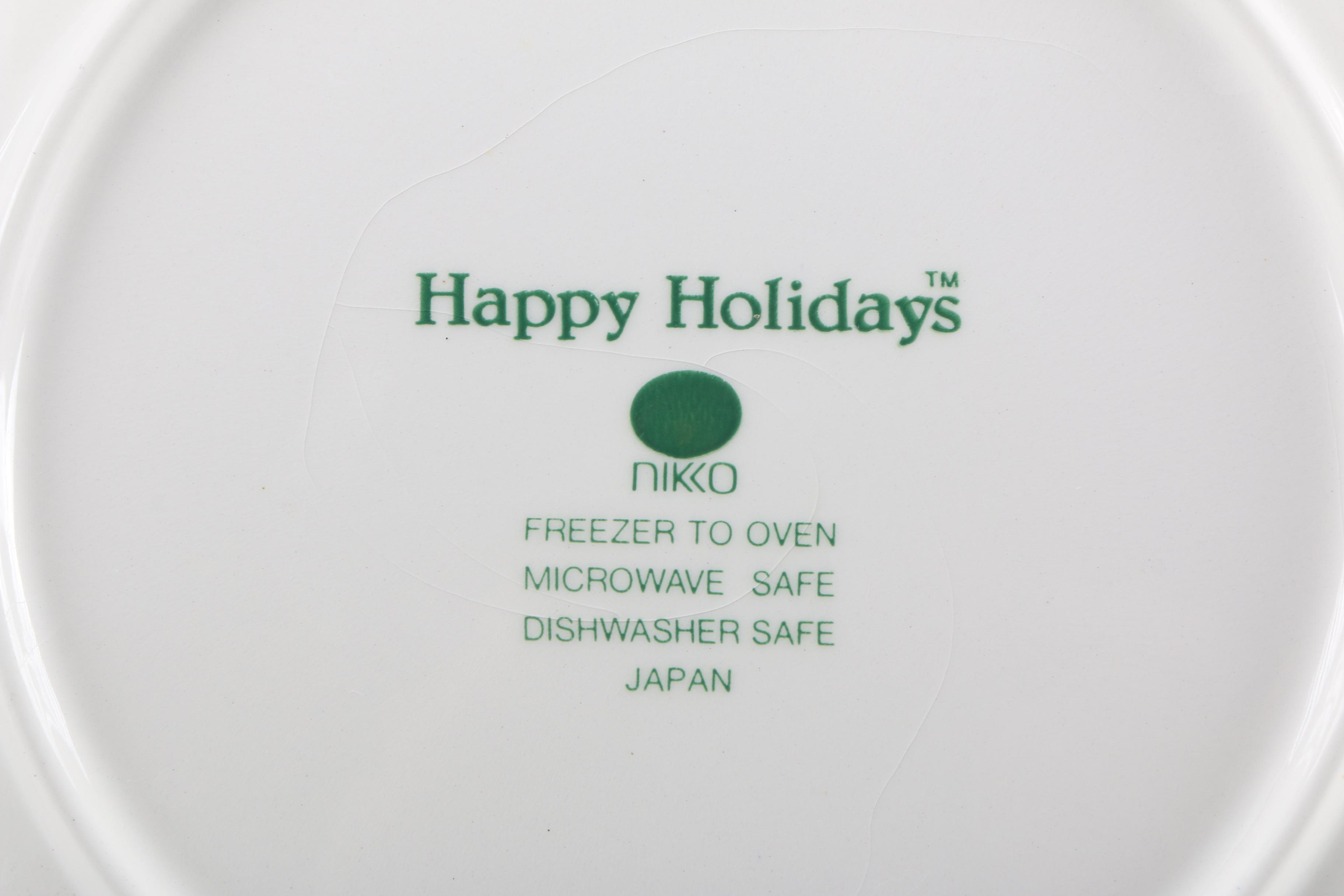 "Happy Holidays" Salad Plates by Nikko
