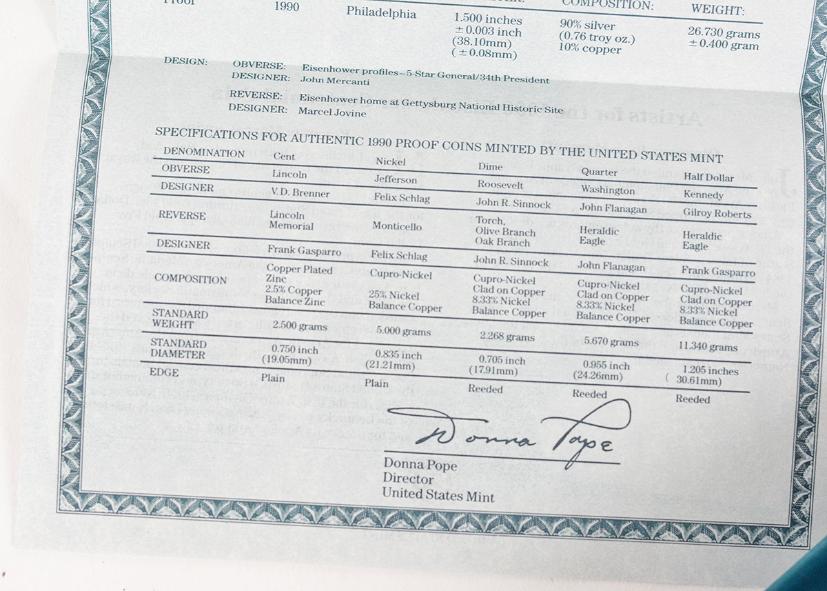 United States Mint 1990 Prestige Coin Set