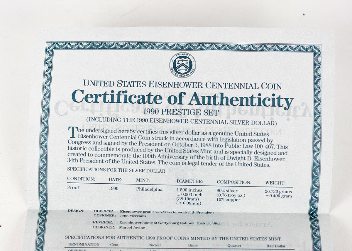 United States Mint 1990 Prestige Coin Set