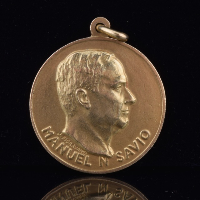 18K Yellow Gold "Manuel N Savio" Medallion