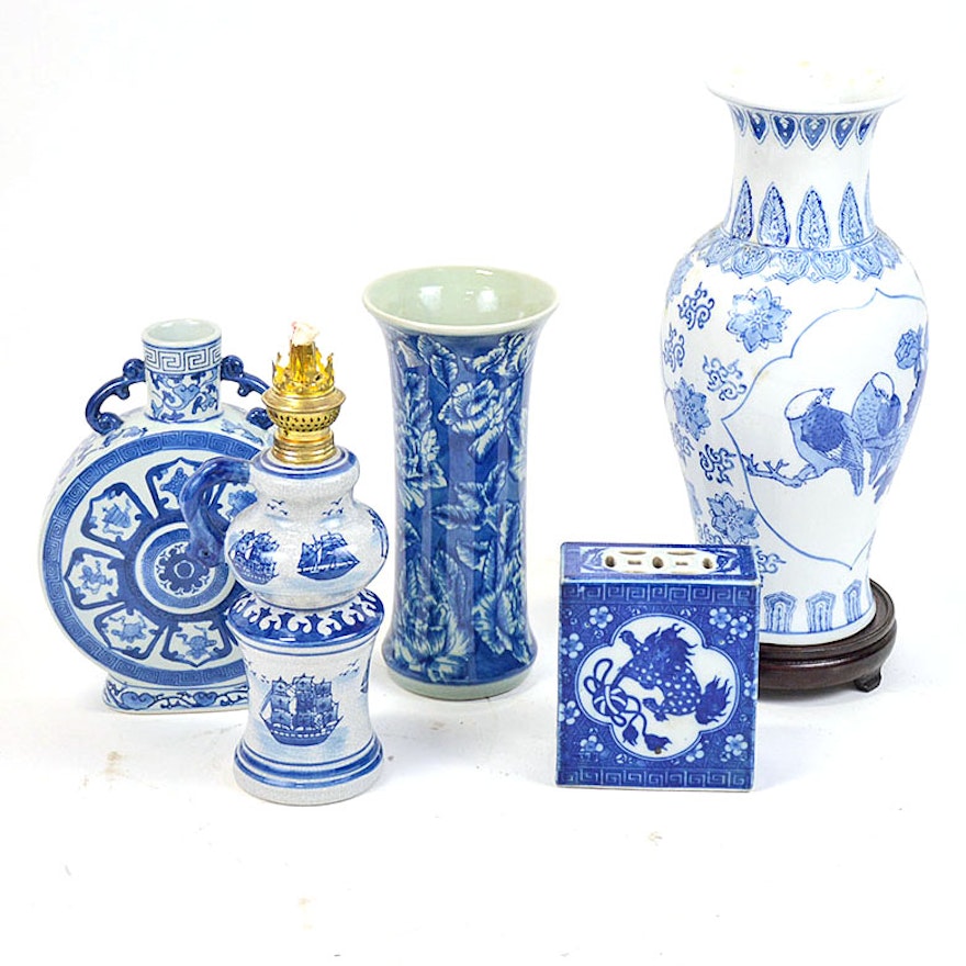 Collection of Chinese Blue and White Porcelain Decor