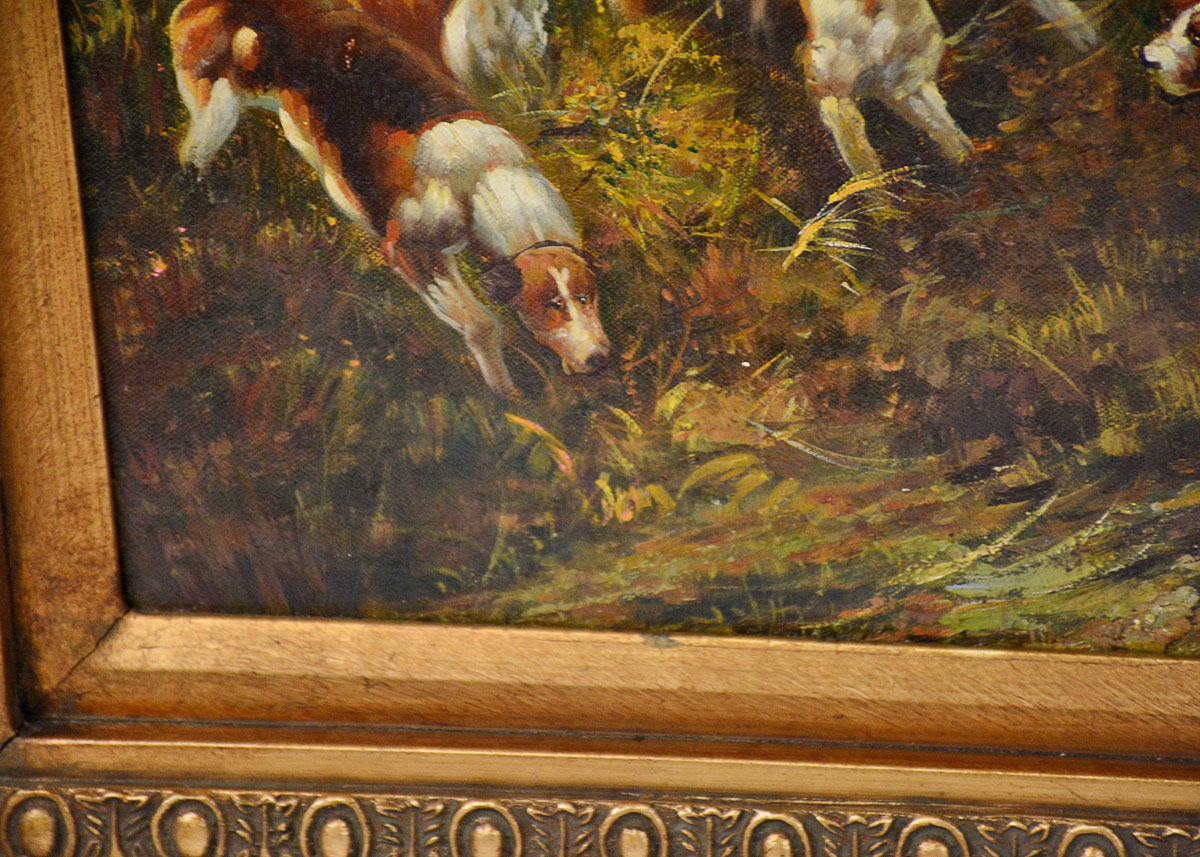 Oil Painting of British Fox Hunt