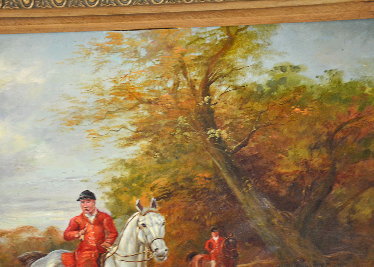 Oil Painting of British Fox Hunt
