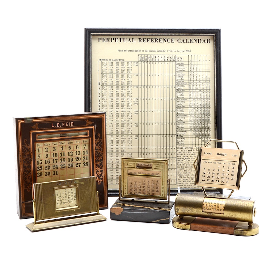 Collection of Vintage Perpetual Calendars