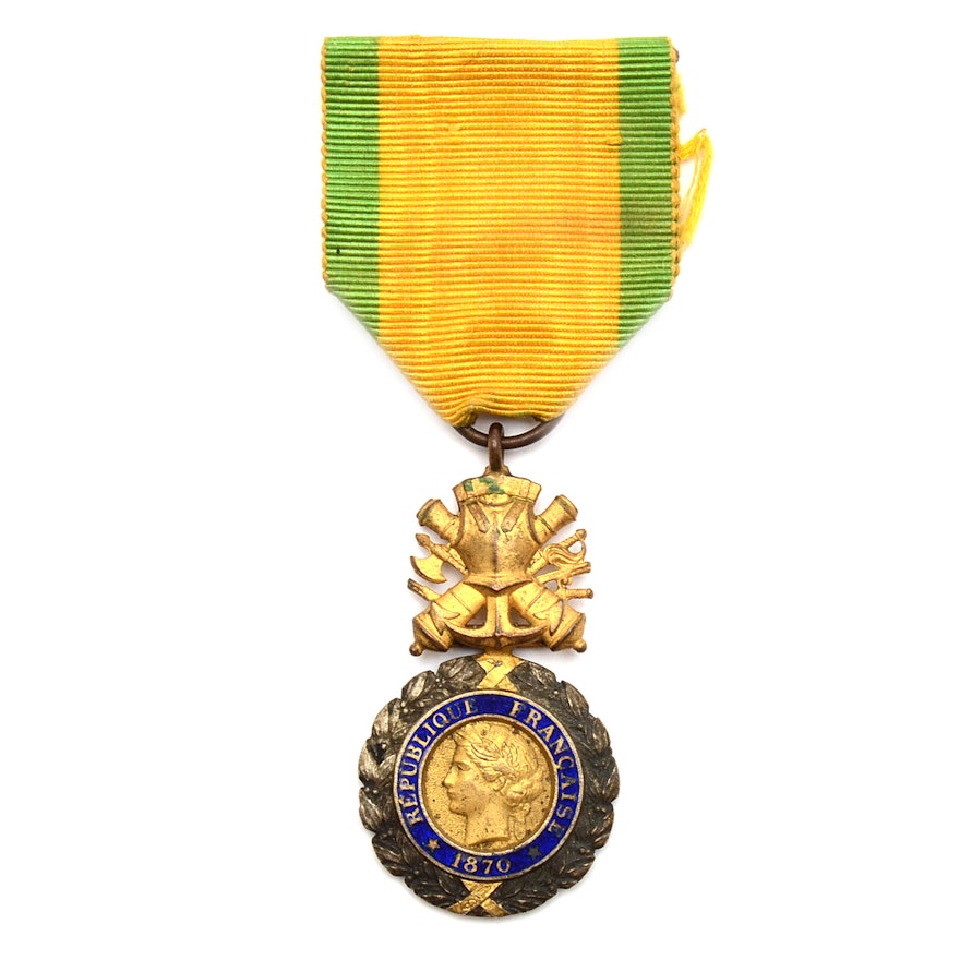 French Republic Military Merit Medal with Ribbon