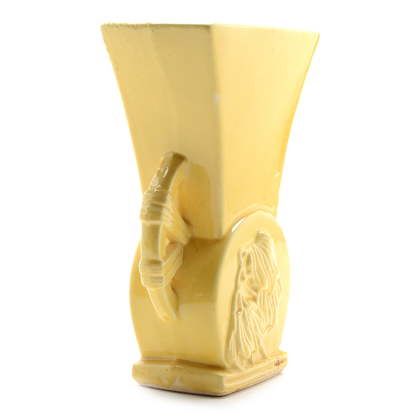 Yellow Art Deco Style McCoy Vase