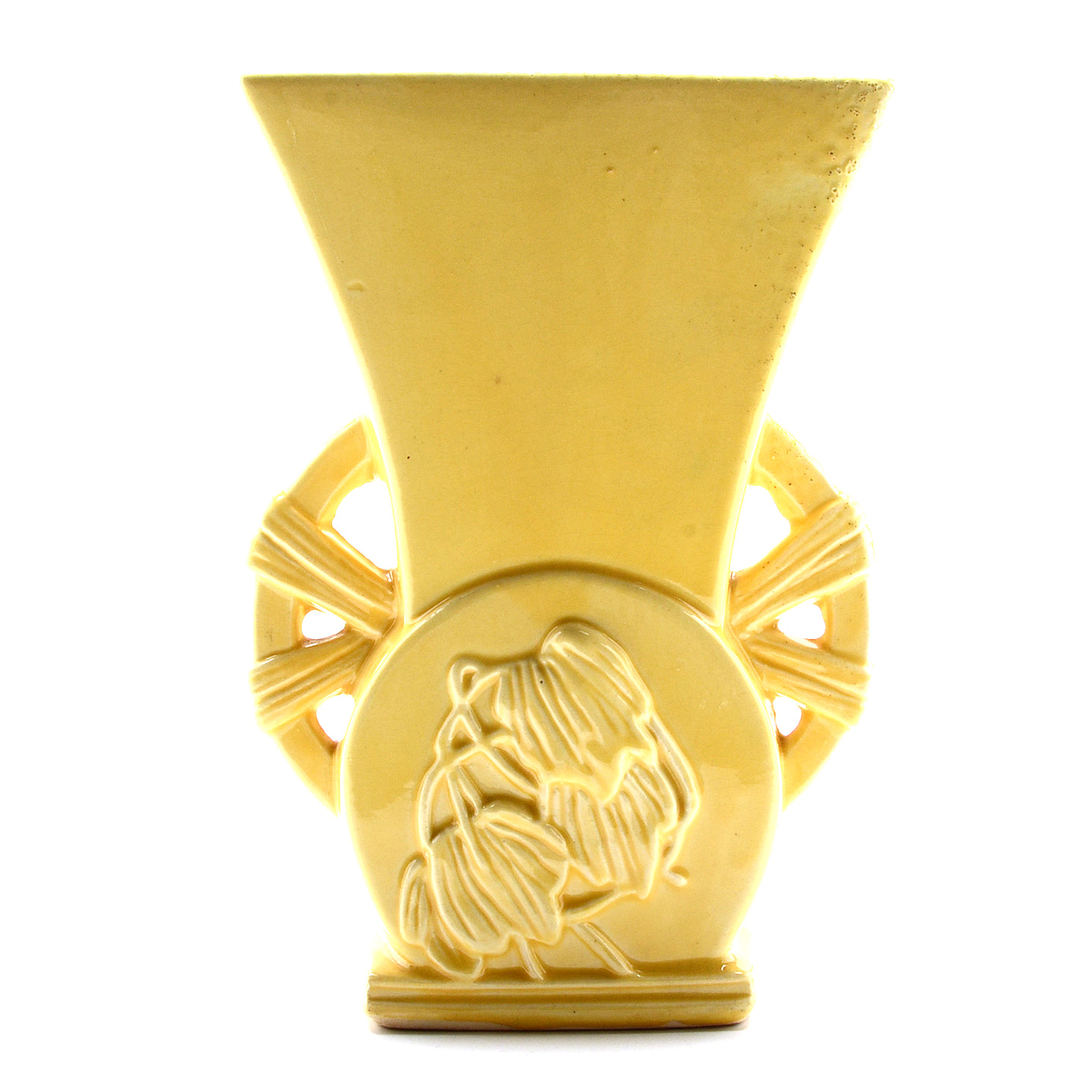Yellow Art Deco Style McCoy Vase