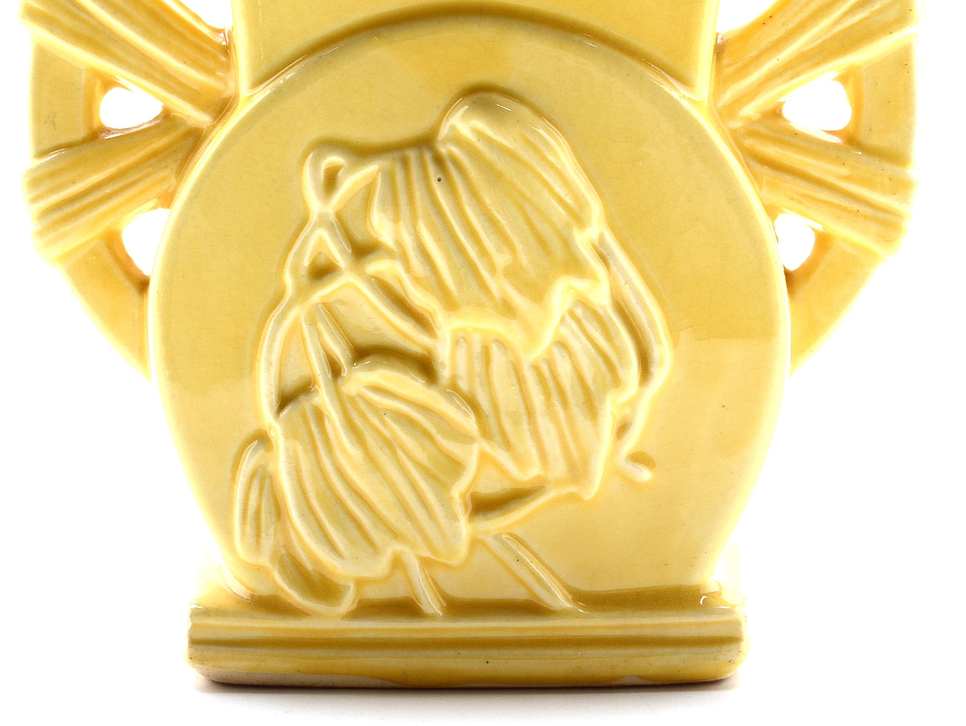 Yellow Art Deco Style McCoy Vase