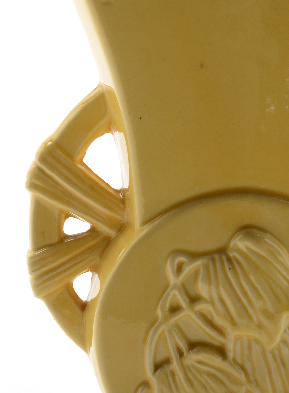 Yellow Art Deco Style McCoy Vase