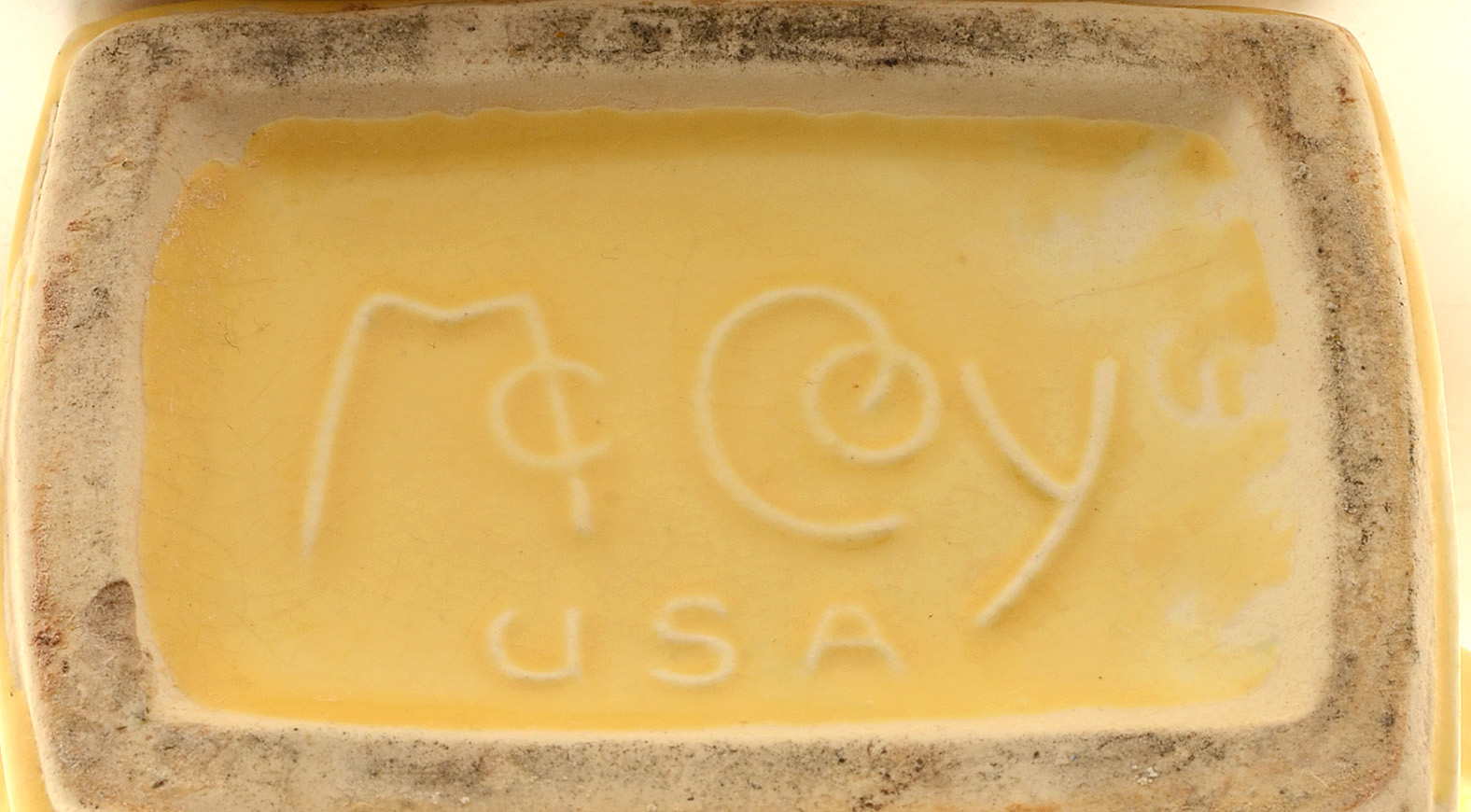 Yellow Art Deco Style McCoy Vase