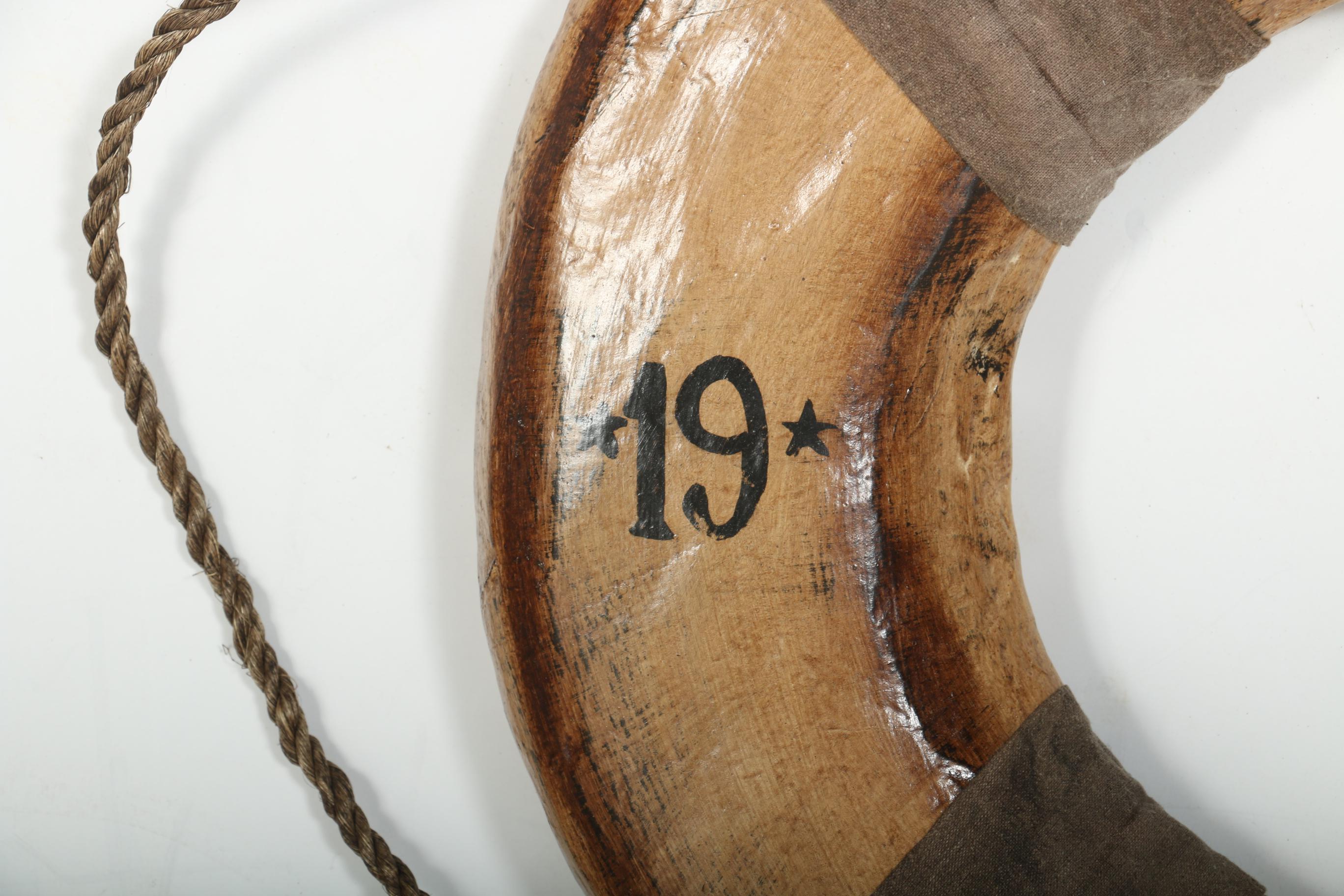 Faux Titanic Life Preserver Decor