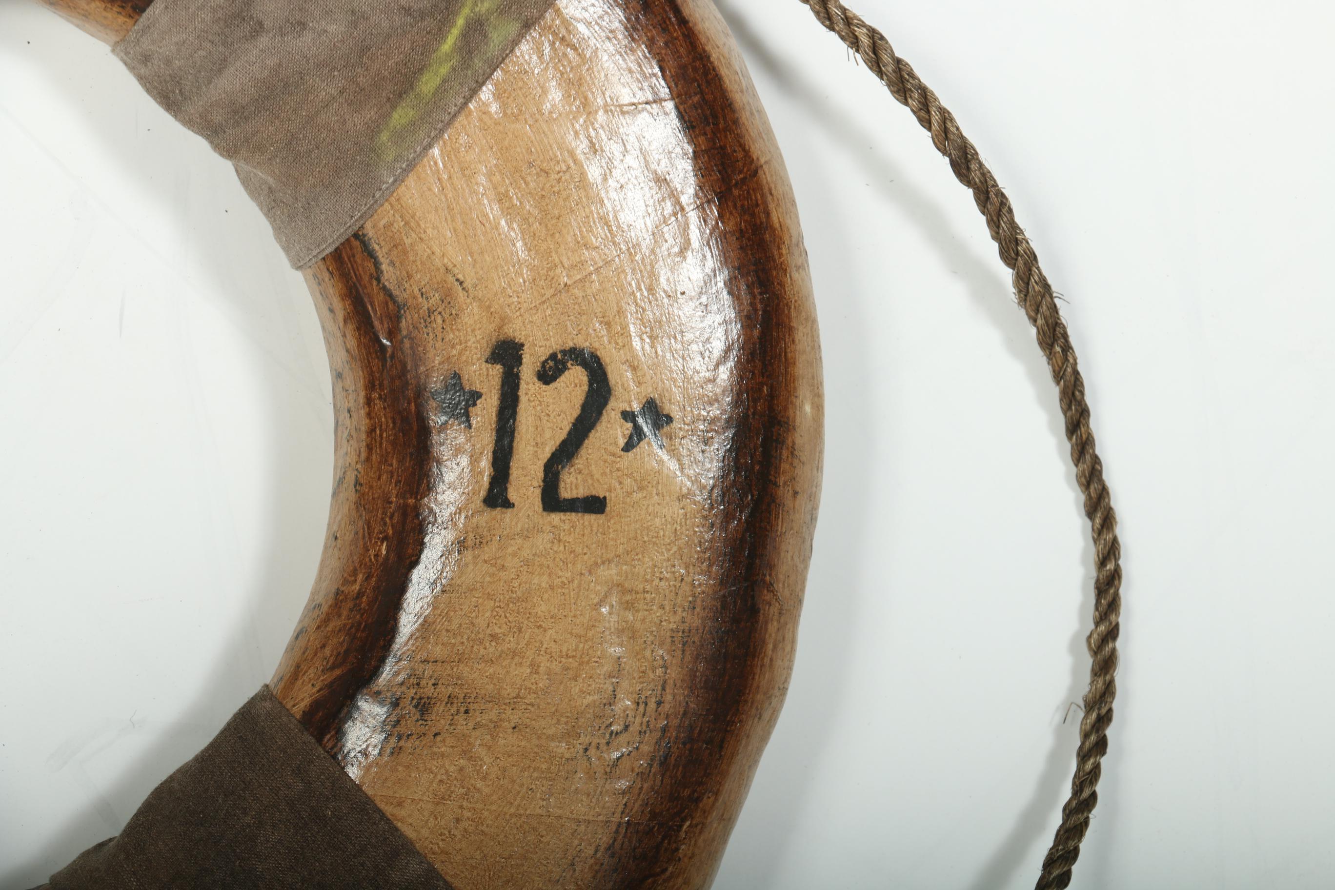 Faux Titanic Life Preserver Decor