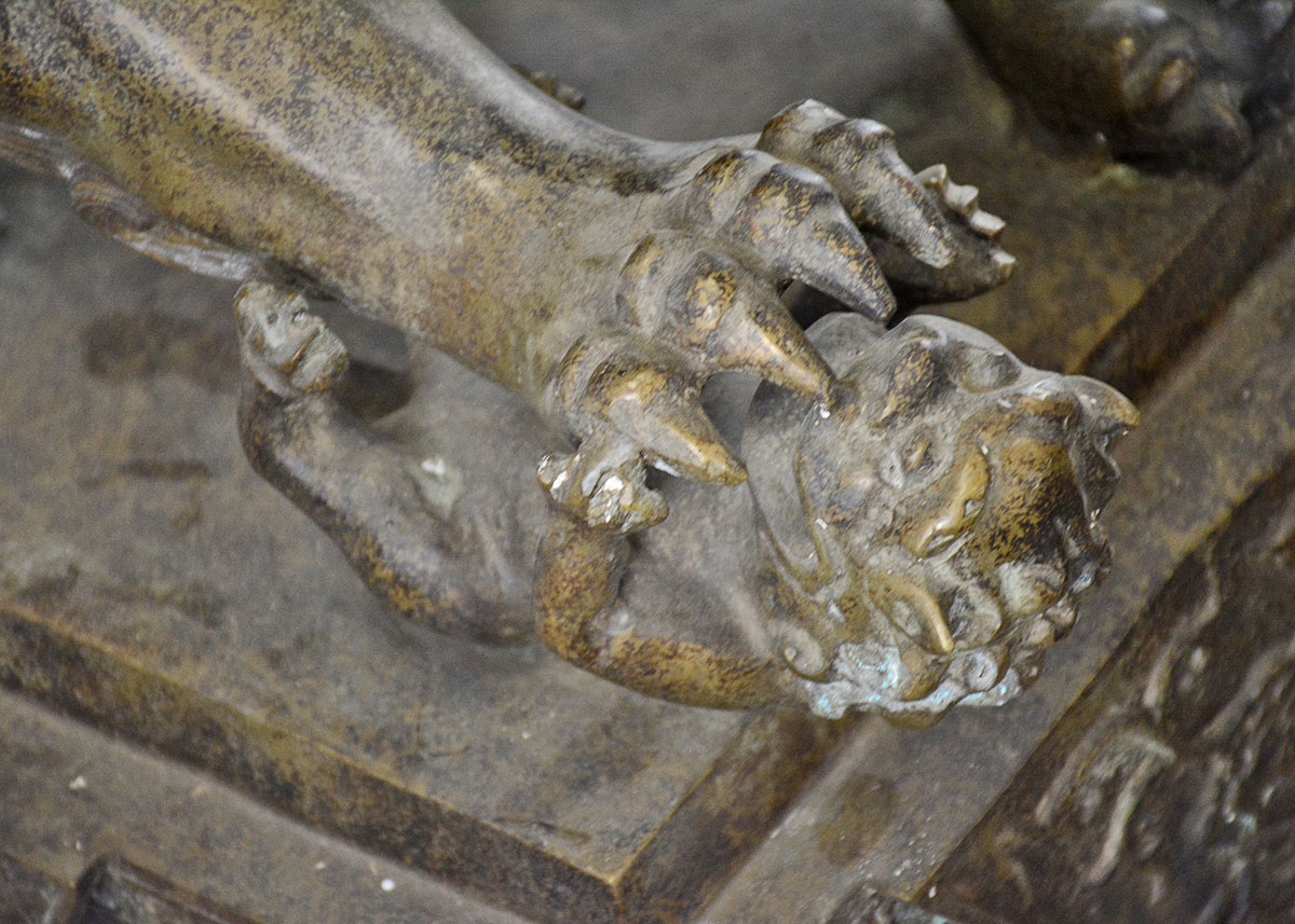 Antique Bronze Guardian Lion  Statue