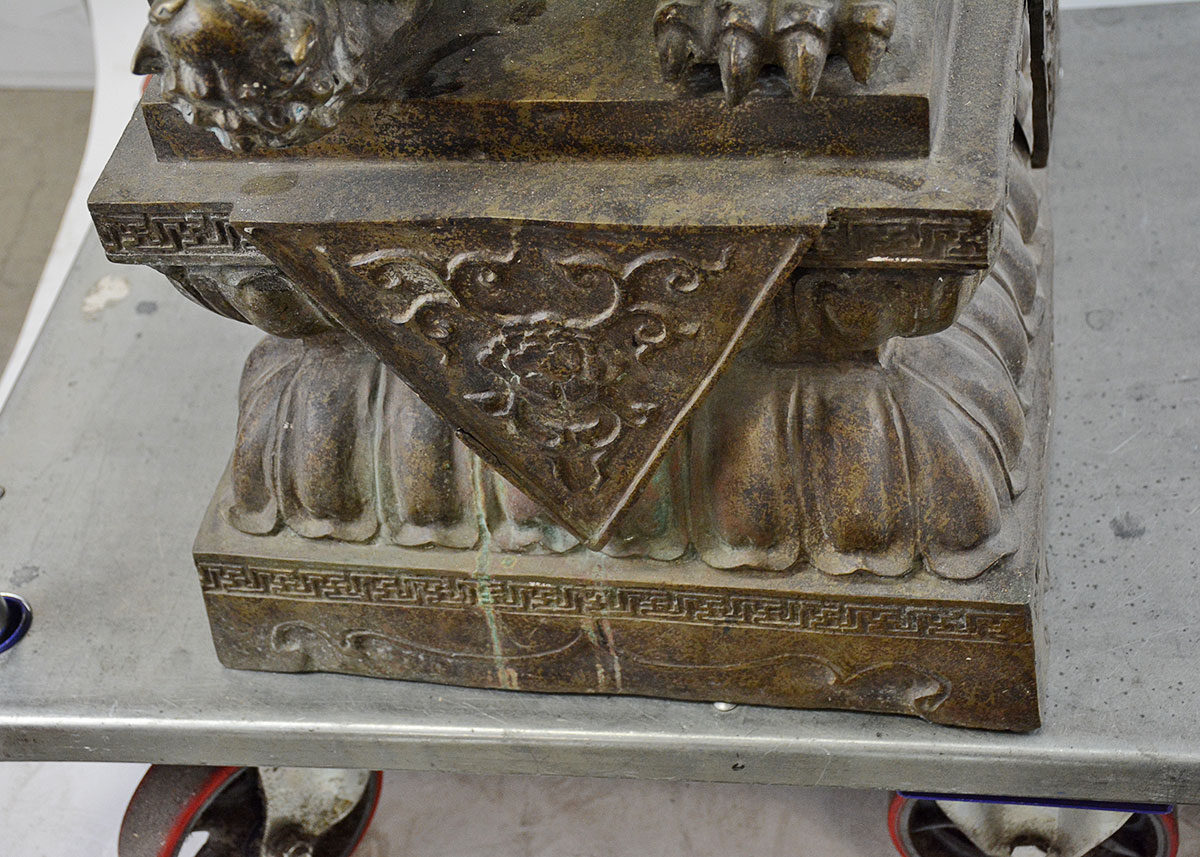 Antique Bronze Guardian Lion  Statue