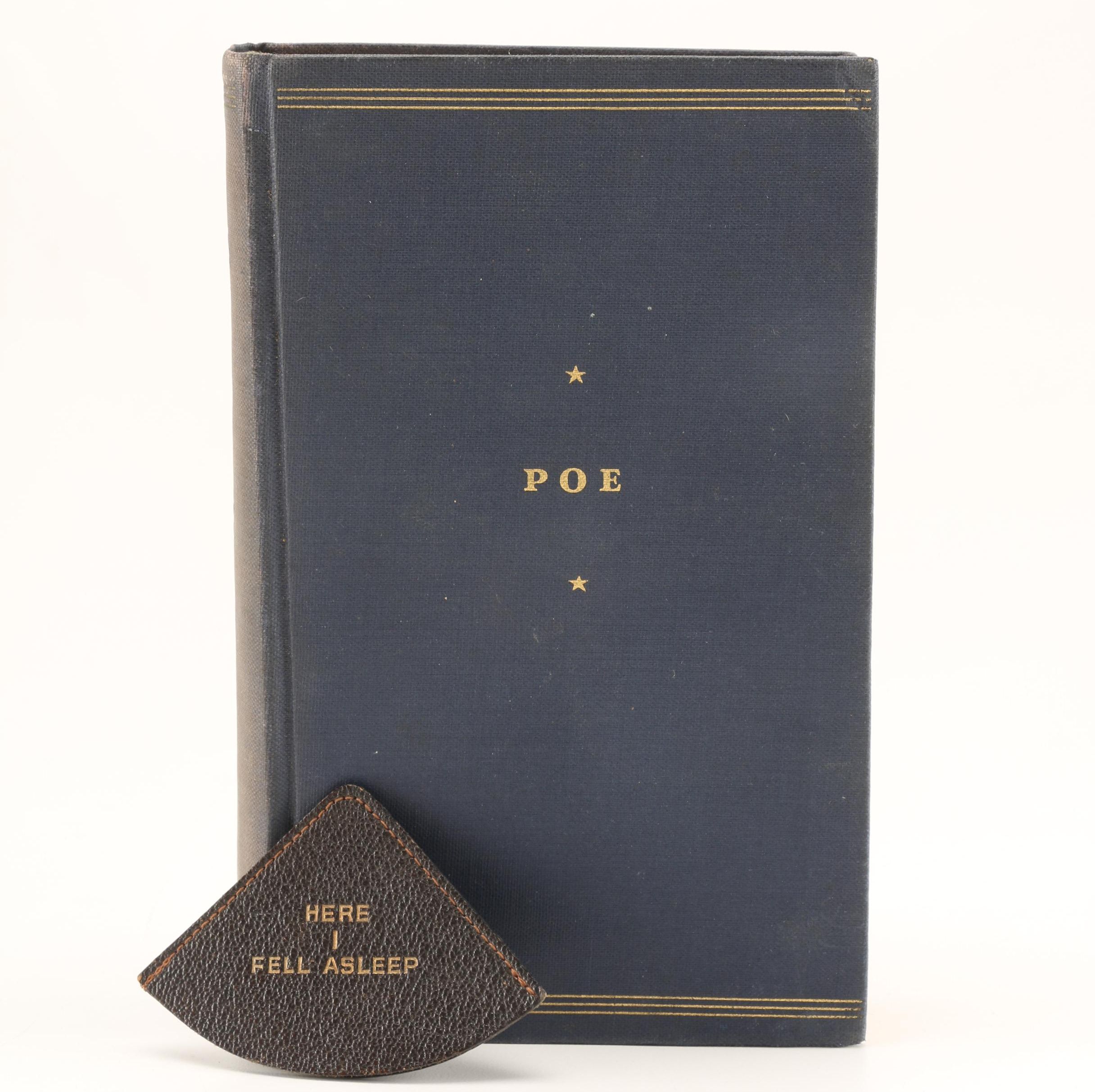 1935 Edgar Allan Poe Collection With "Here I Fell Asleep" Bookmark