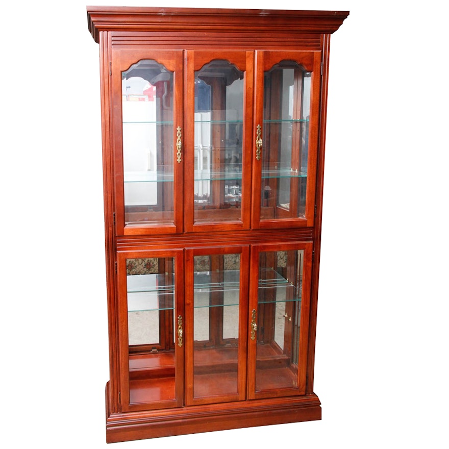 Contemporary Glazed-Door China Cabinet