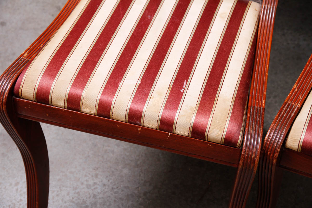 Vintage Federal Style Dining Table With Tell City Chairs