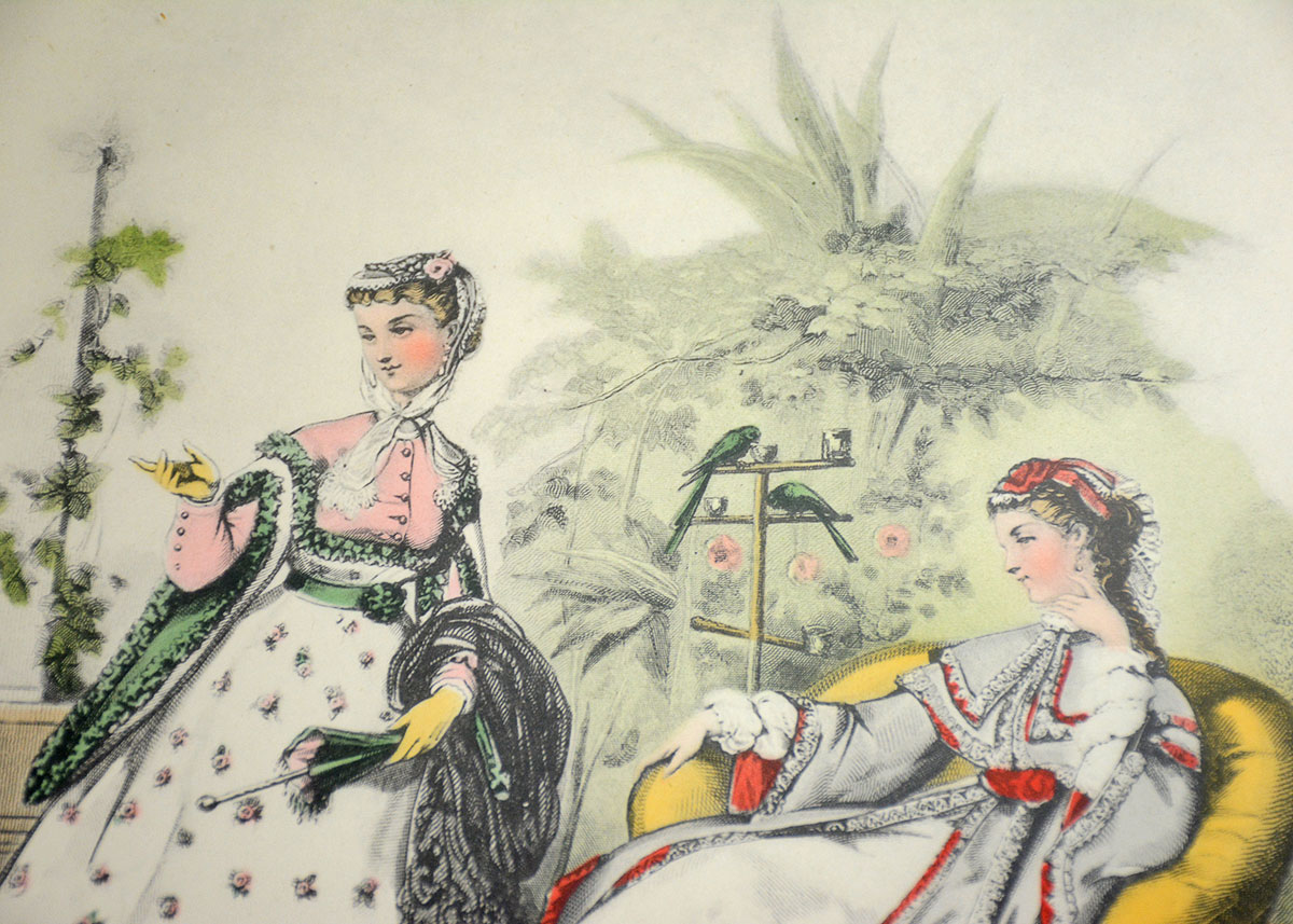 La Mode Illustree Hand Colored Engraving
