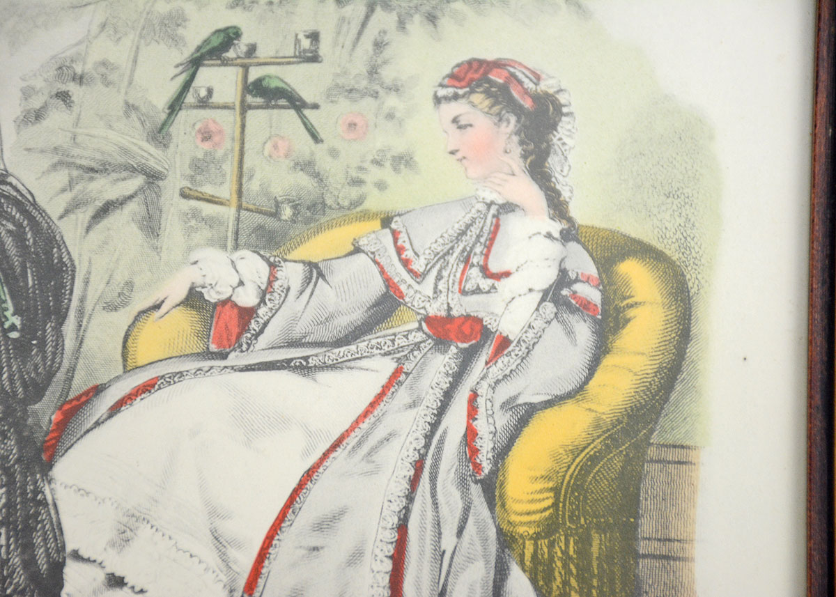 La Mode Illustree Hand Colored Engraving