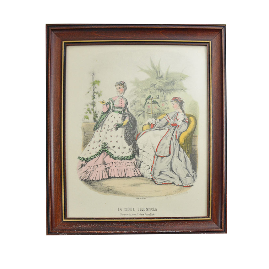 La Mode Illustree Hand Colored Engraving