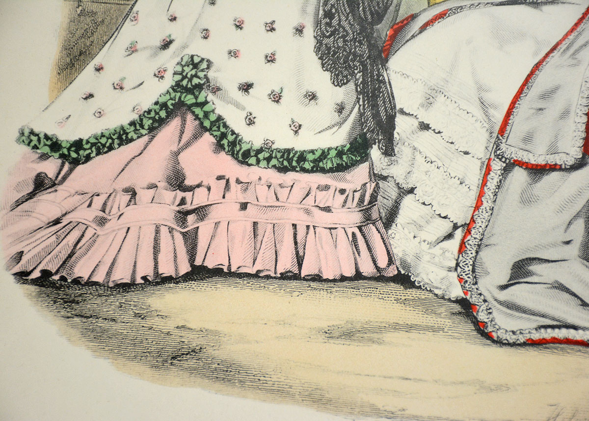 La Mode Illustree Hand Colored Engraving