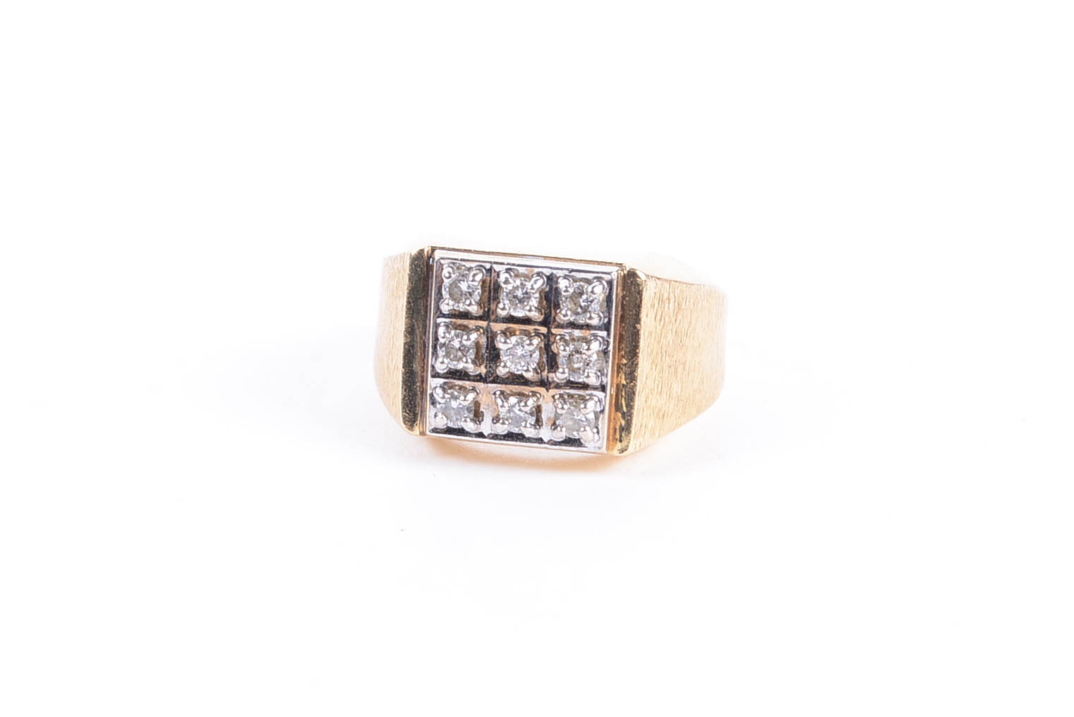 14K Yellow Gold Ring with Diamonds
