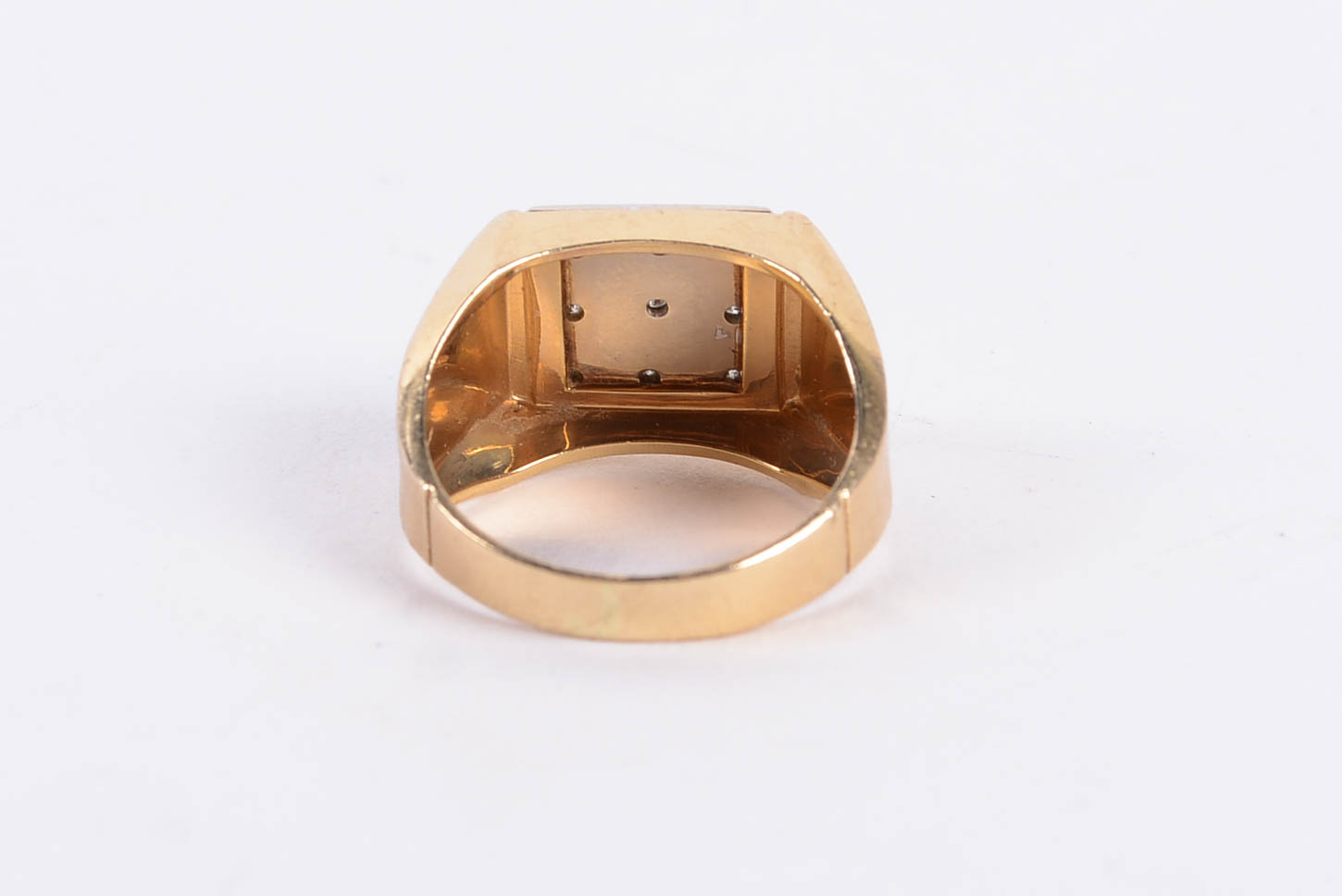 14K Yellow Gold Ring with Diamonds