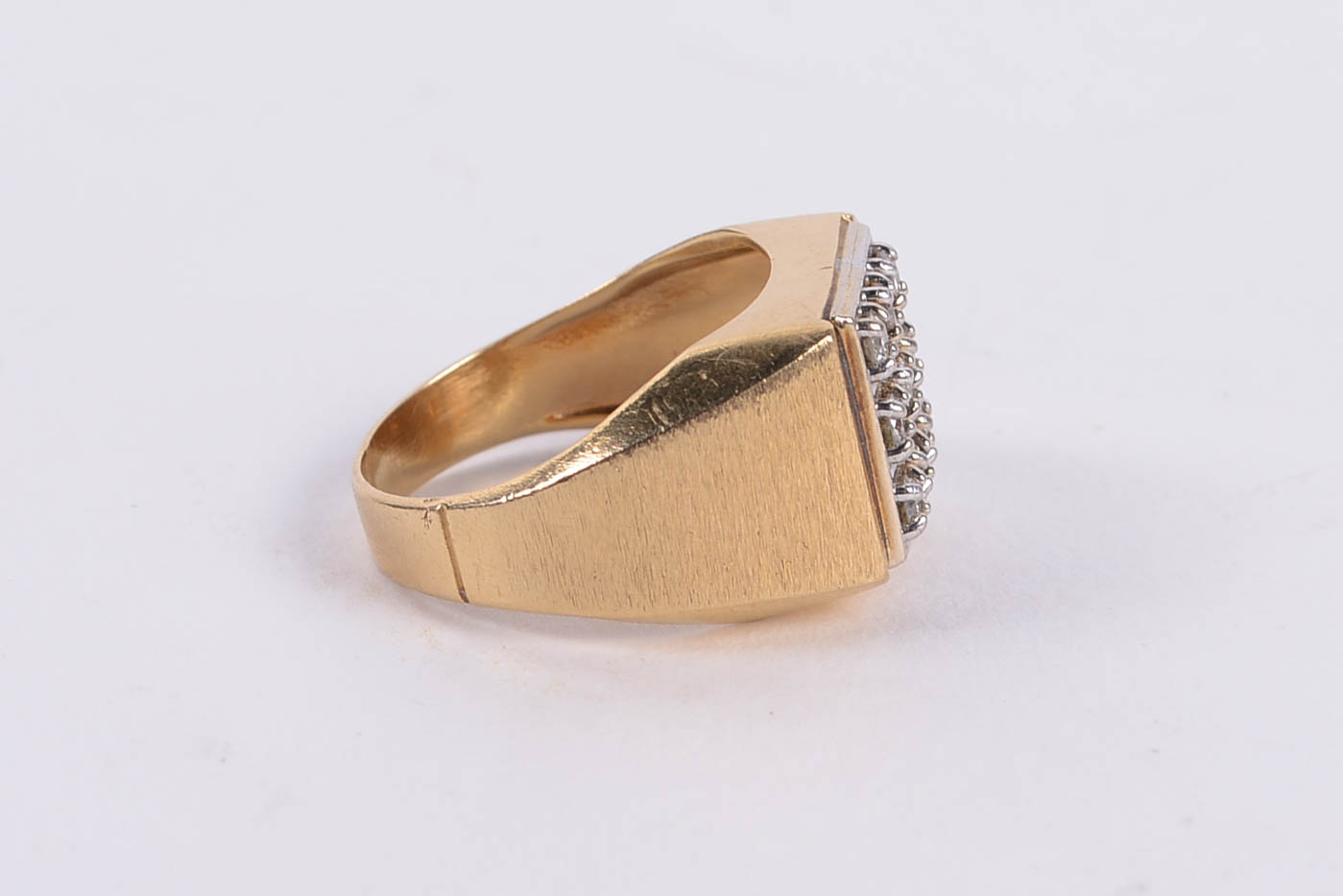14K Yellow Gold Ring with Diamonds