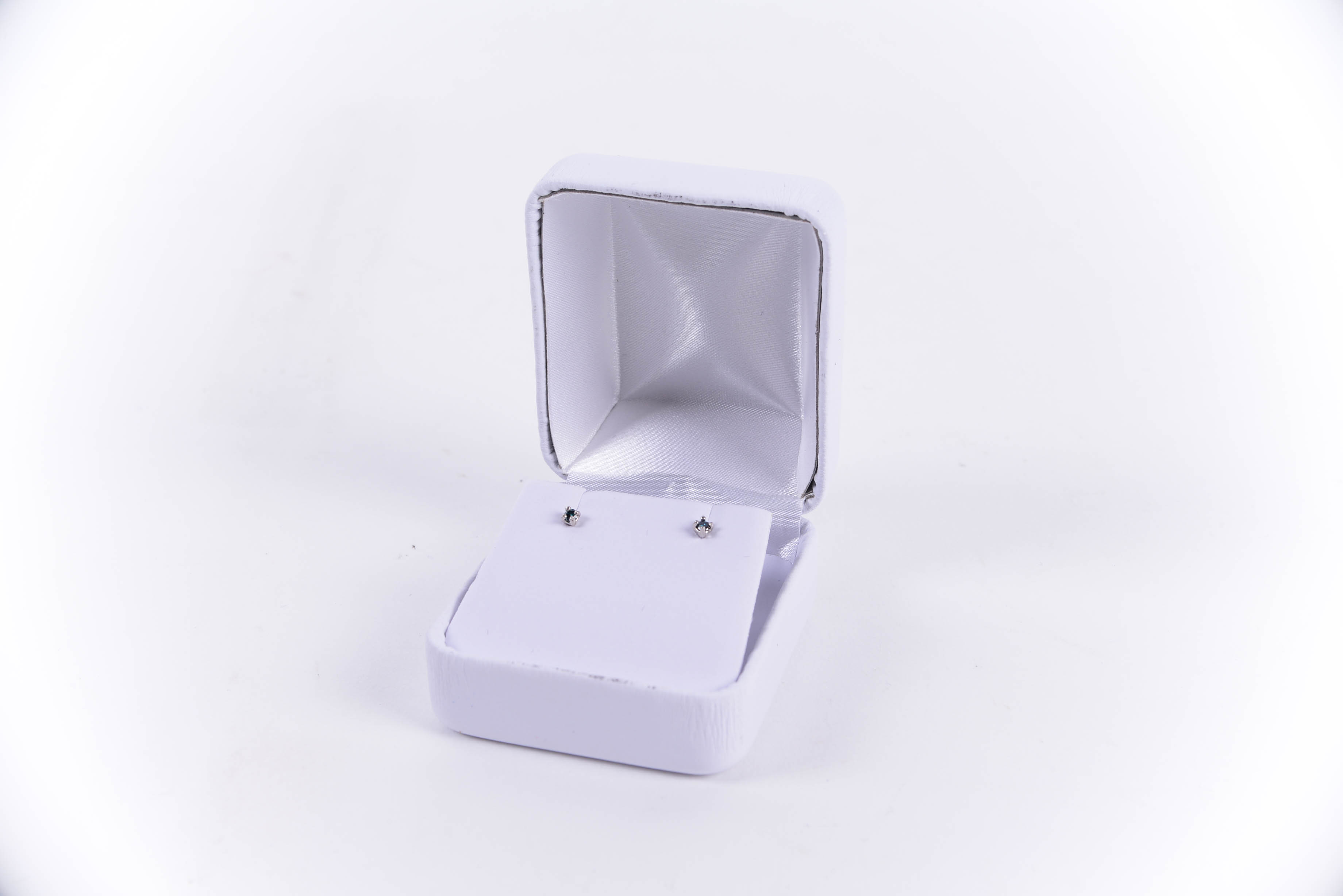 Sterling Silver Studs with Irradiated Diamonds