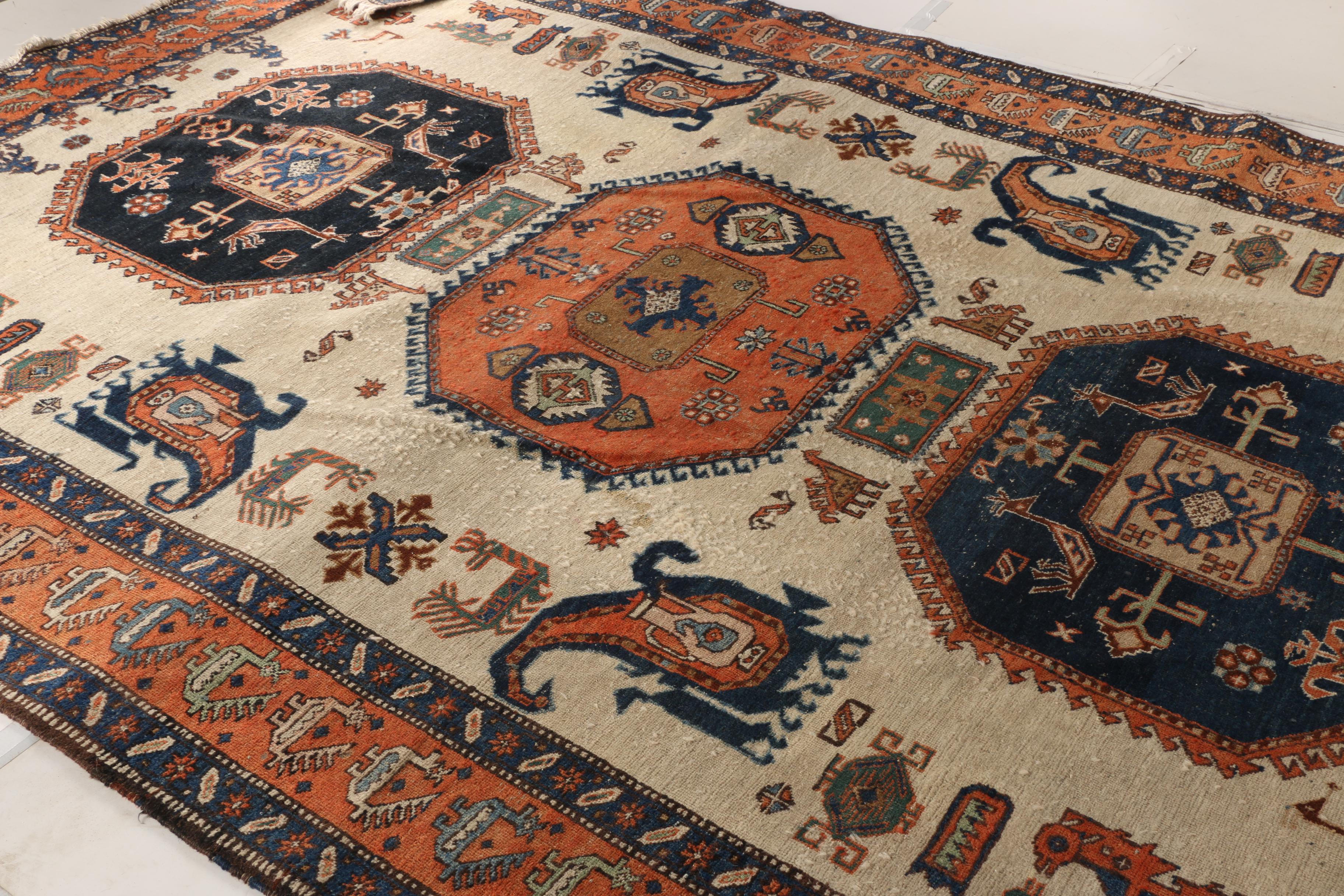 Hand Knotted Kazak Area Rug