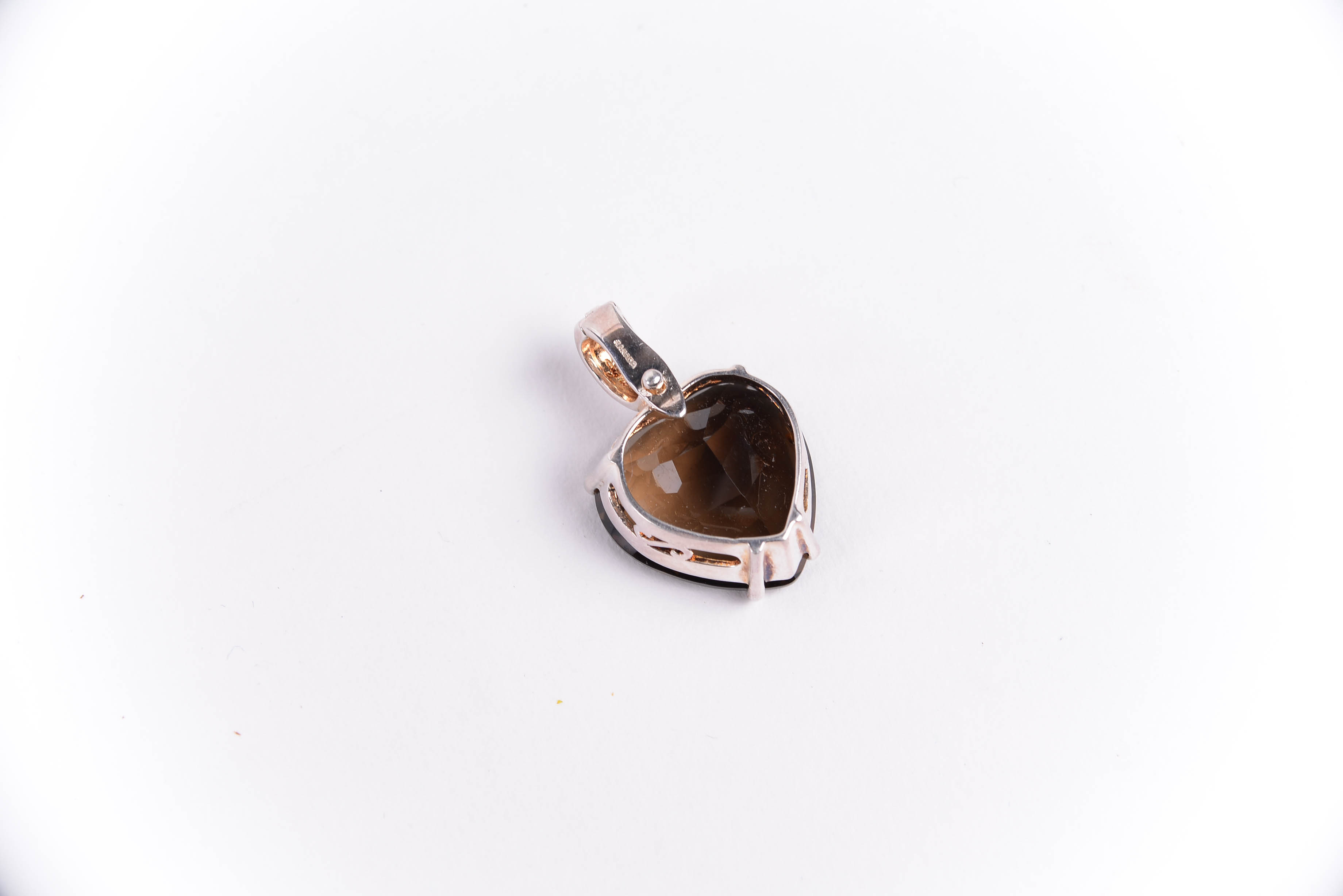 Sterling Silver Cuff with Black Onyx and David Sigal Smoky Quartz Pendant