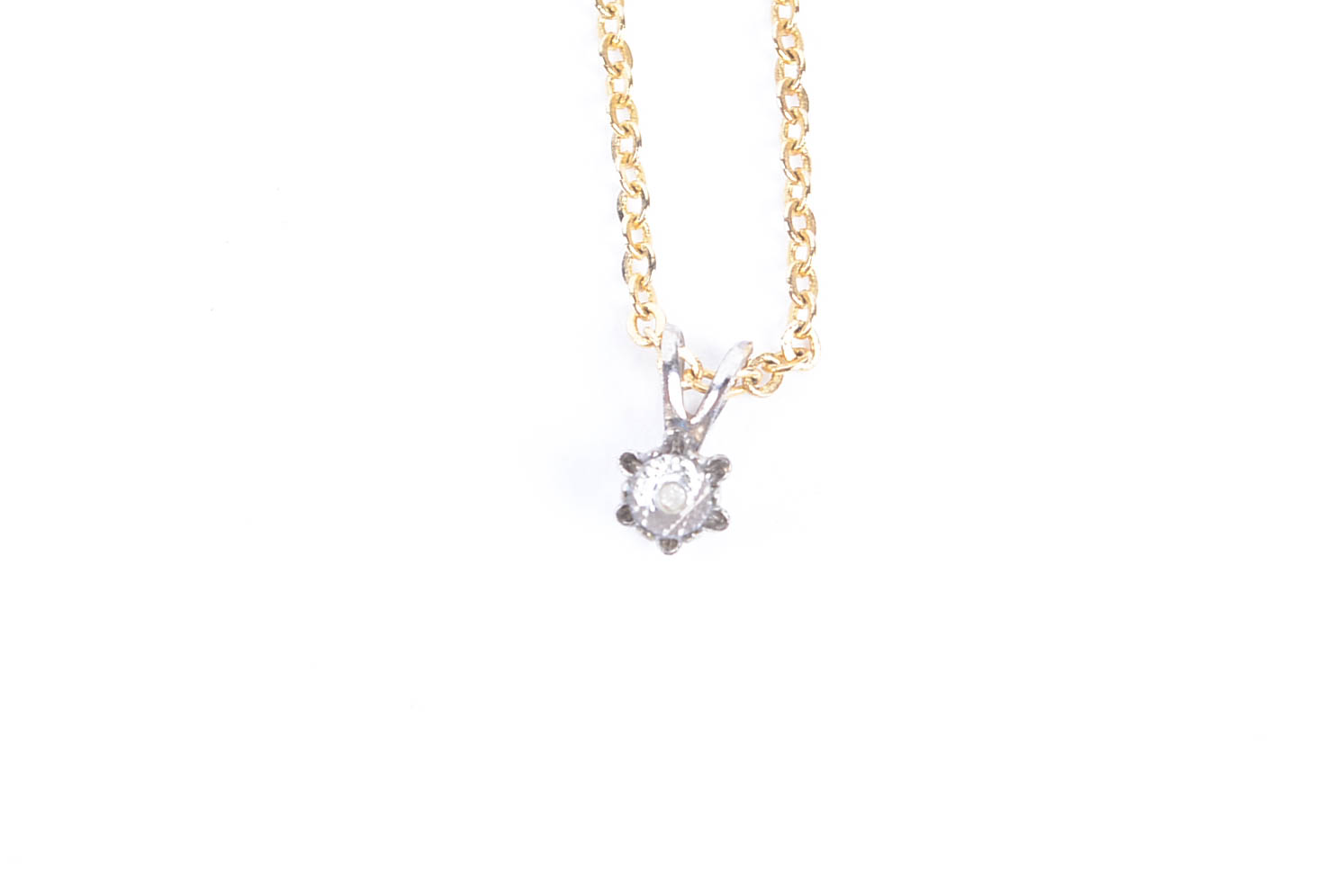 Diamond Stud Earrings and Pendant Necklace