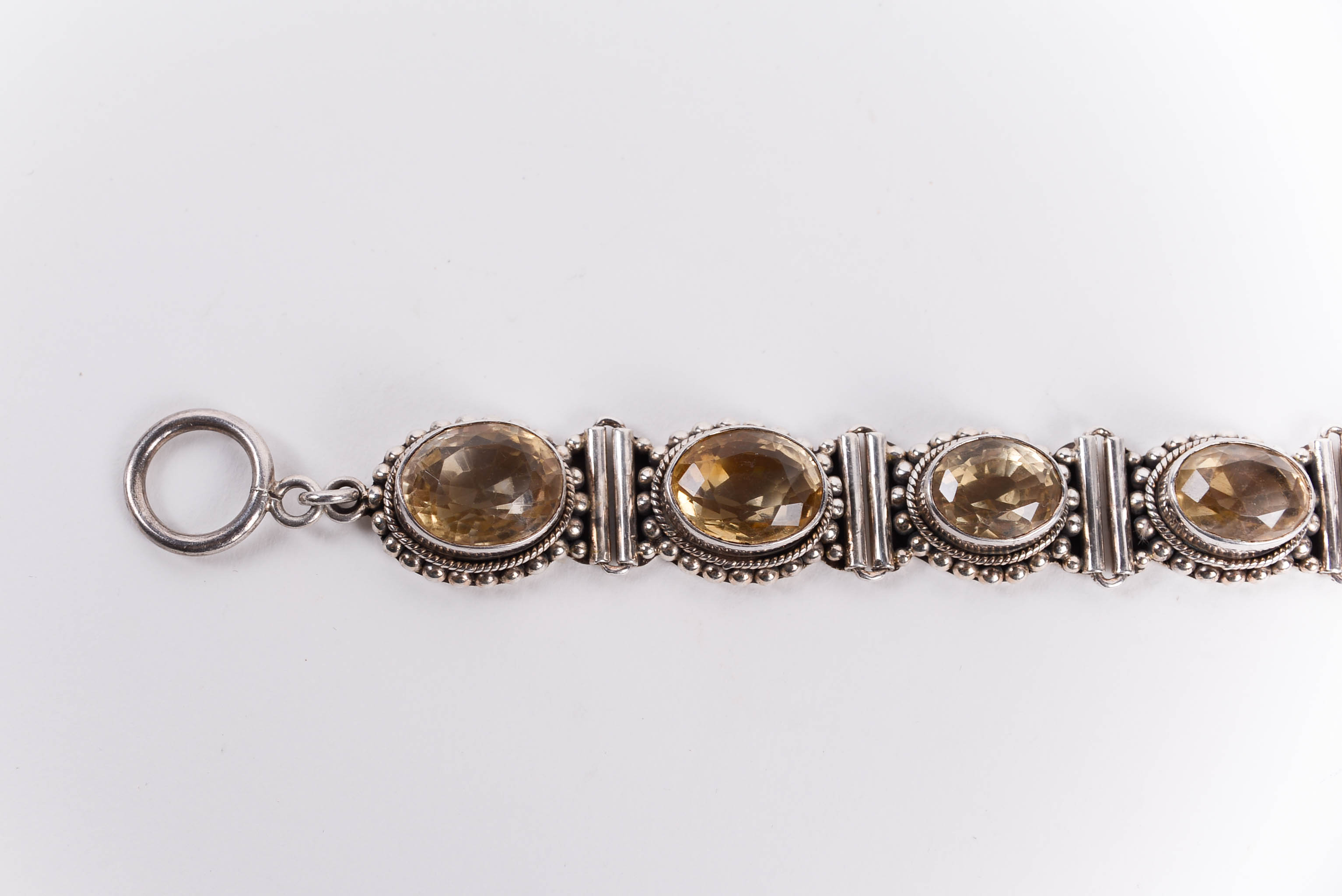 Sterling Silver and Citrine Bracelet