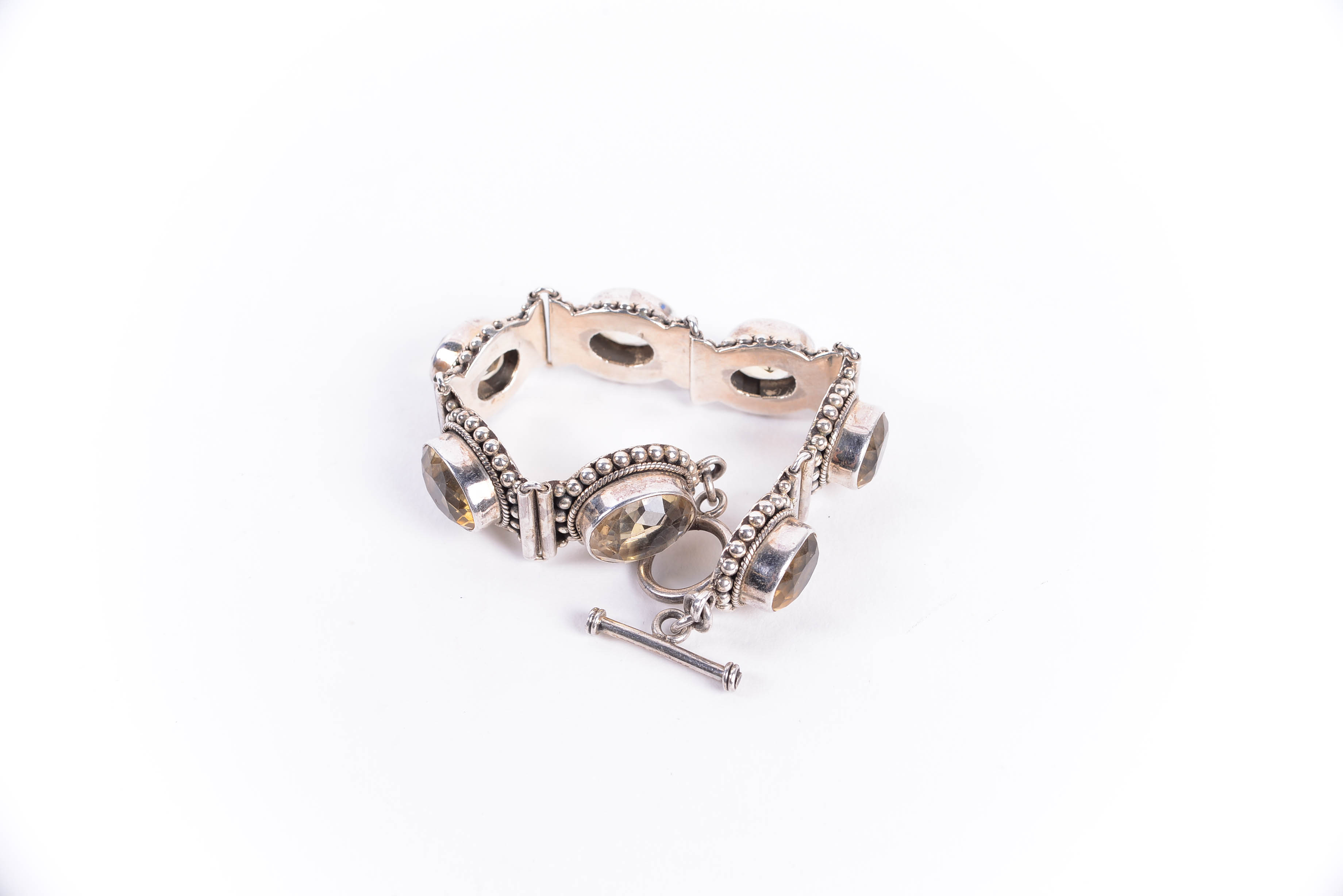 Sterling Silver and Citrine Bracelet