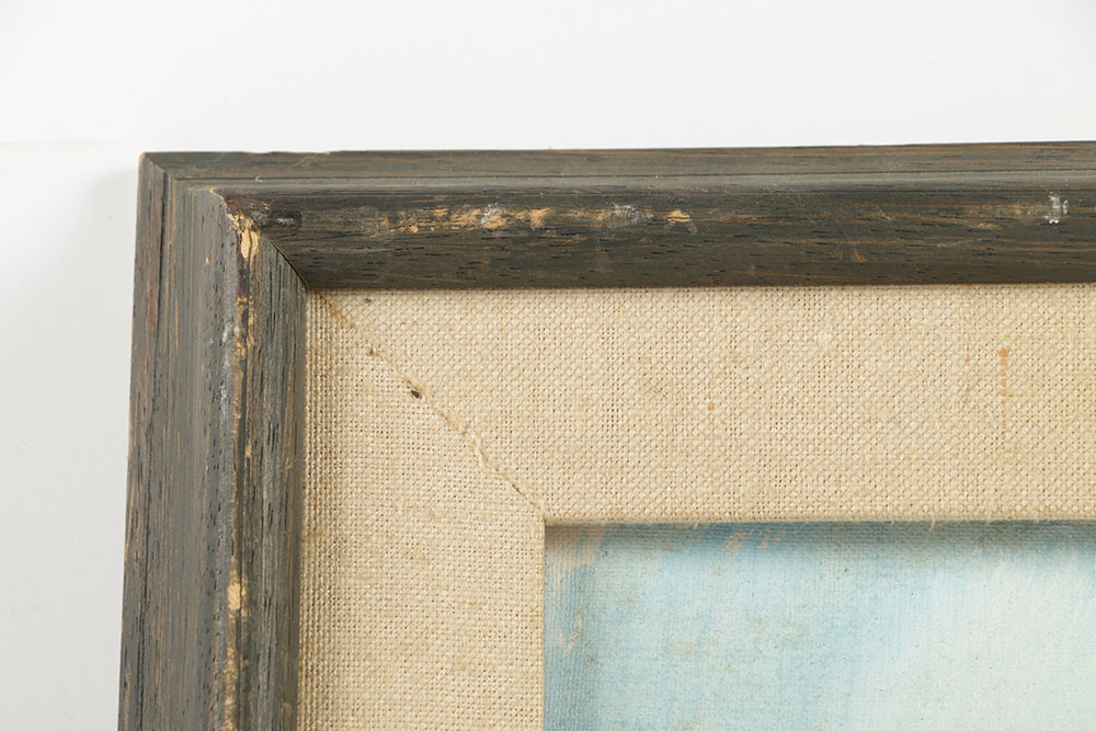 J. Ochocki Oil Painting on Canvas Board of Dock Scene