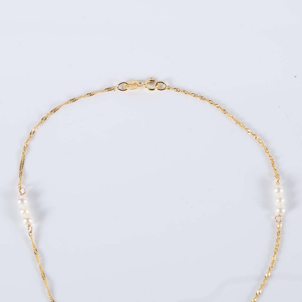 14K Gold Anklets
