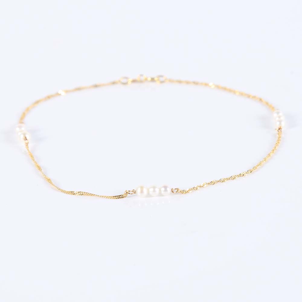 14K Gold Anklets