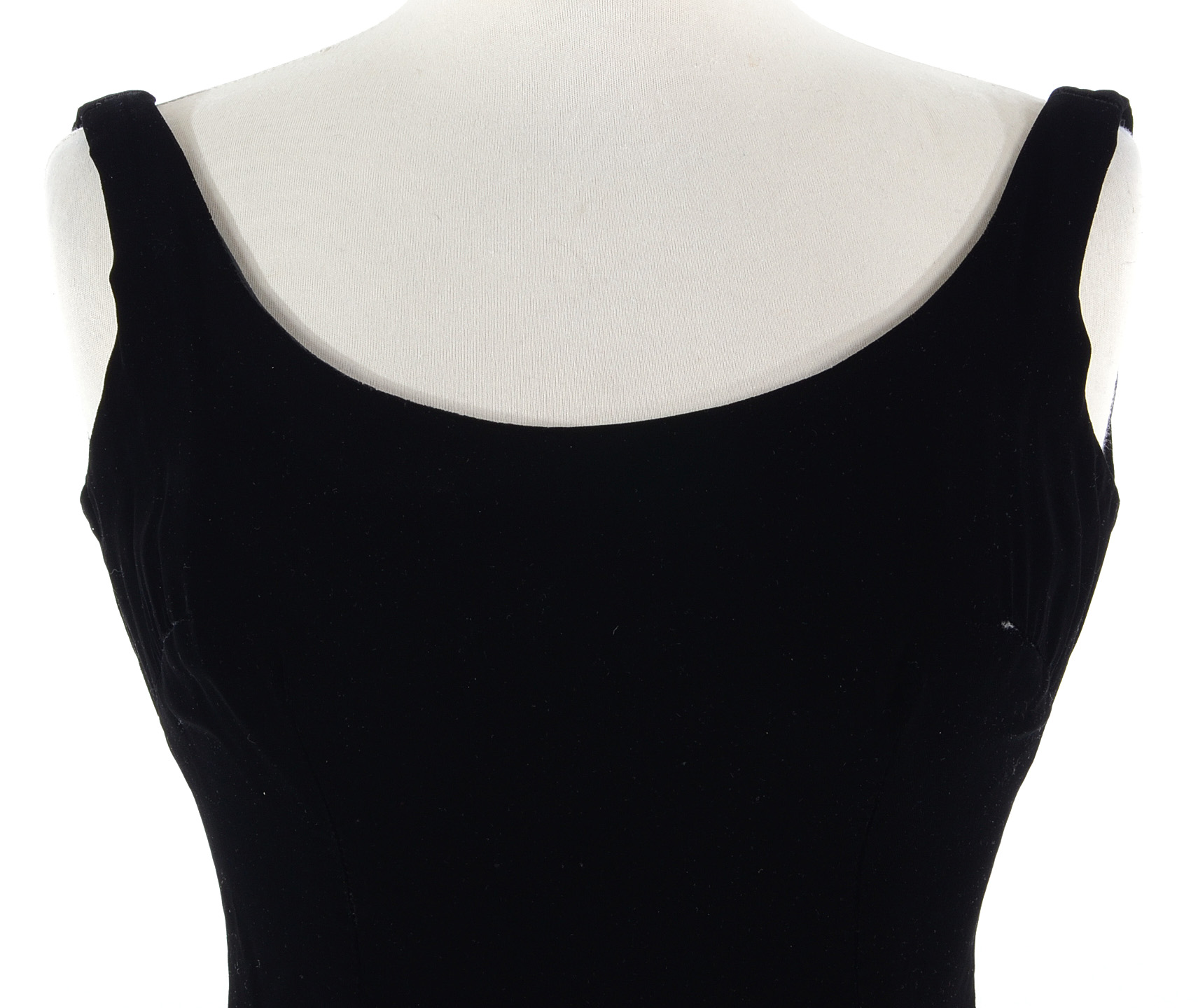 Circa 1950s Hannah Troy Velvet and Taffeta Gown